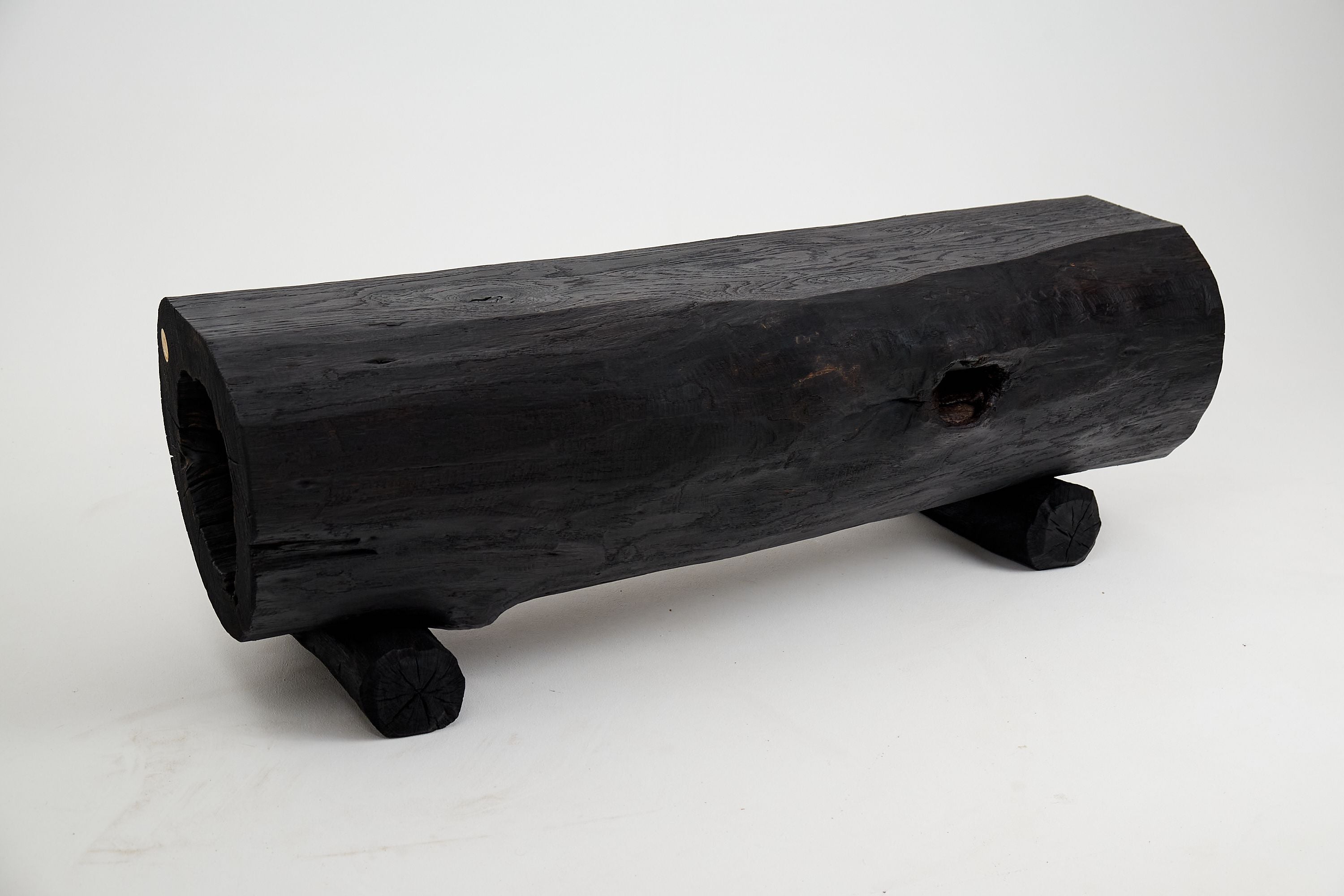 Jownik, Charred Hollow Log Bench â Primitive Form, Bold Presence - image 2