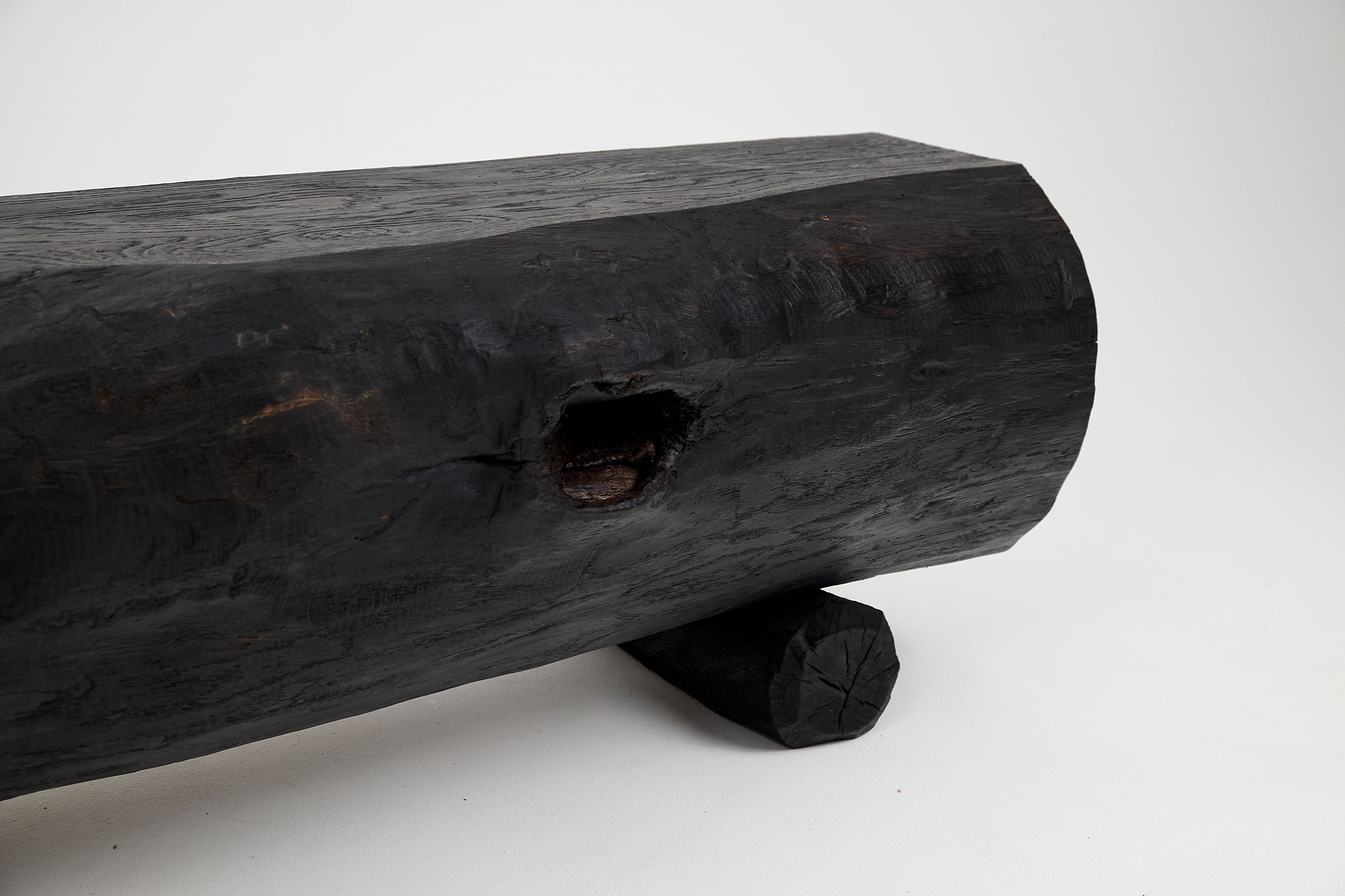 Jownik, Charred Hollow Log Bench â Primitive Form, Bold Presence - image 5