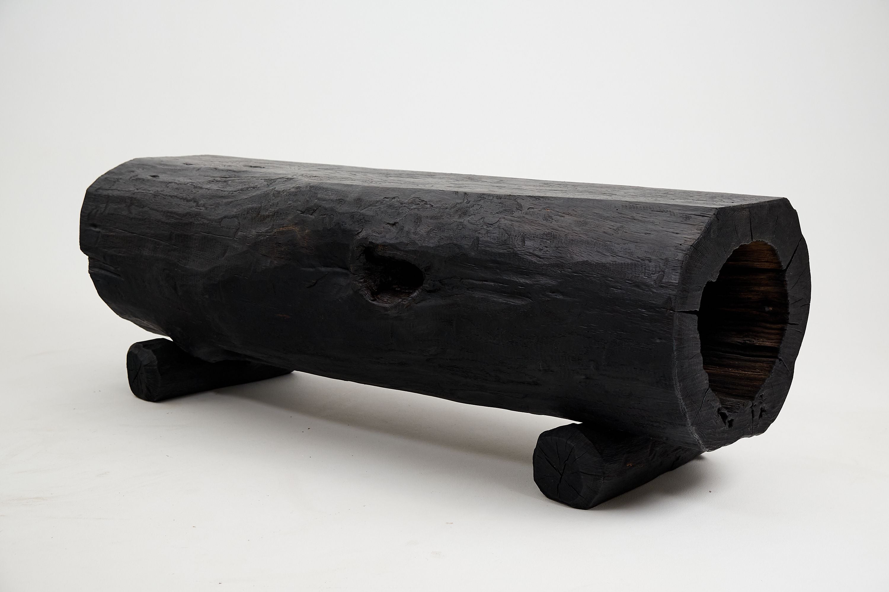 Jownik, Charred Hollow Log Bench â Primitive Form, Bold Presence - image 6