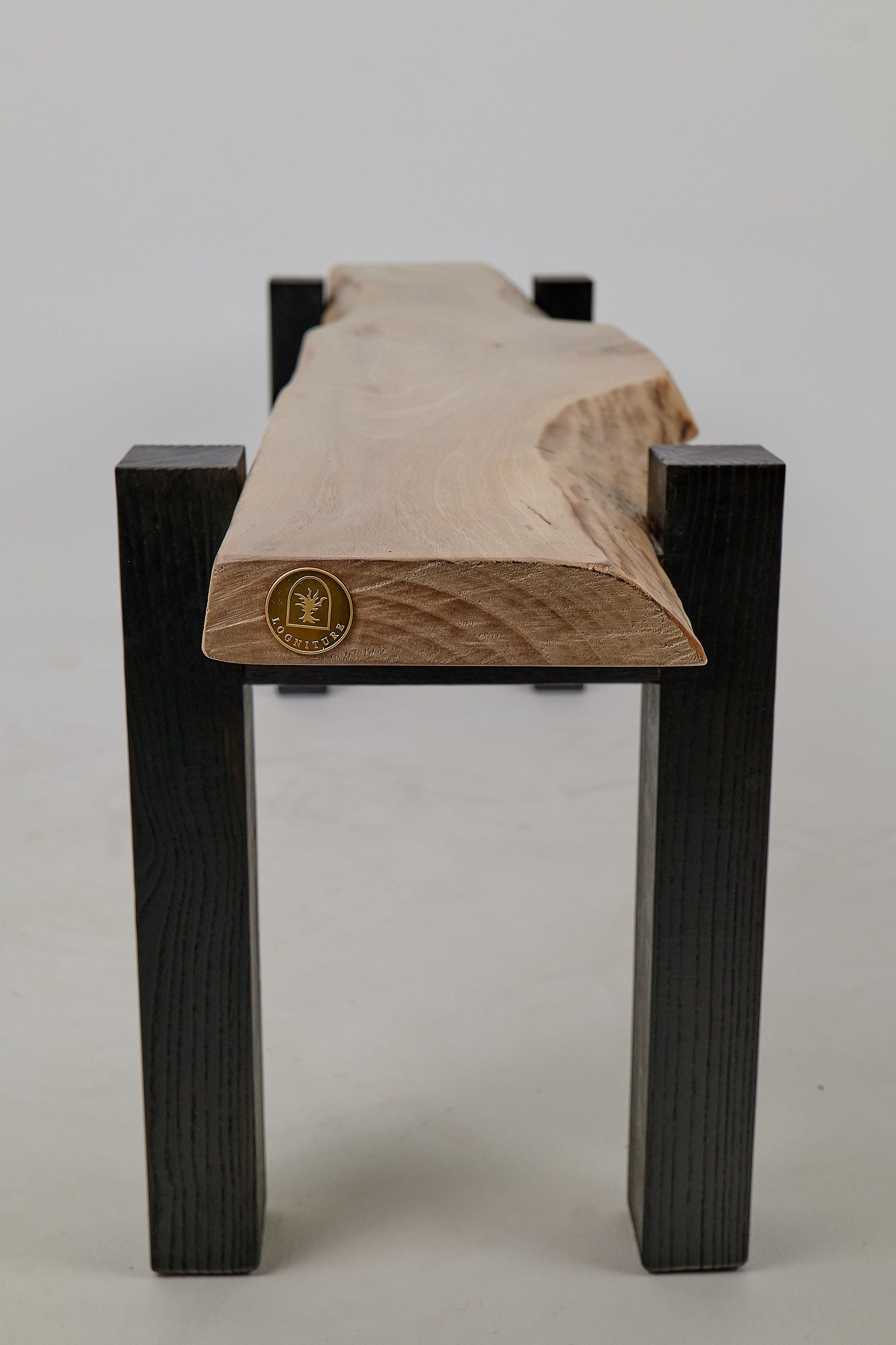 Jownik - Live-Edge Wood Bench with Charred Black Legs - image 8
