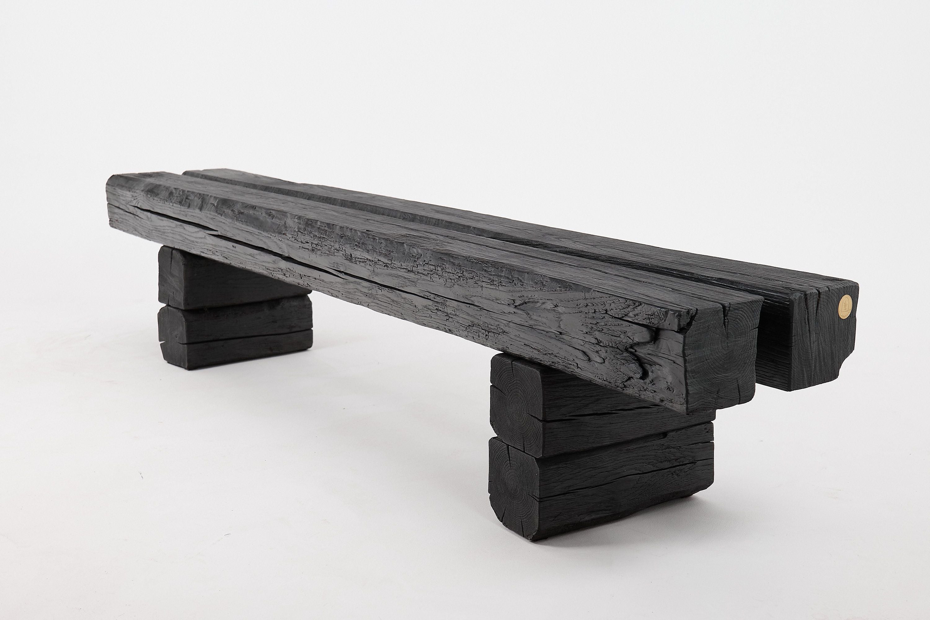 Jownik, Charred Timber Beam Bench - image 6
