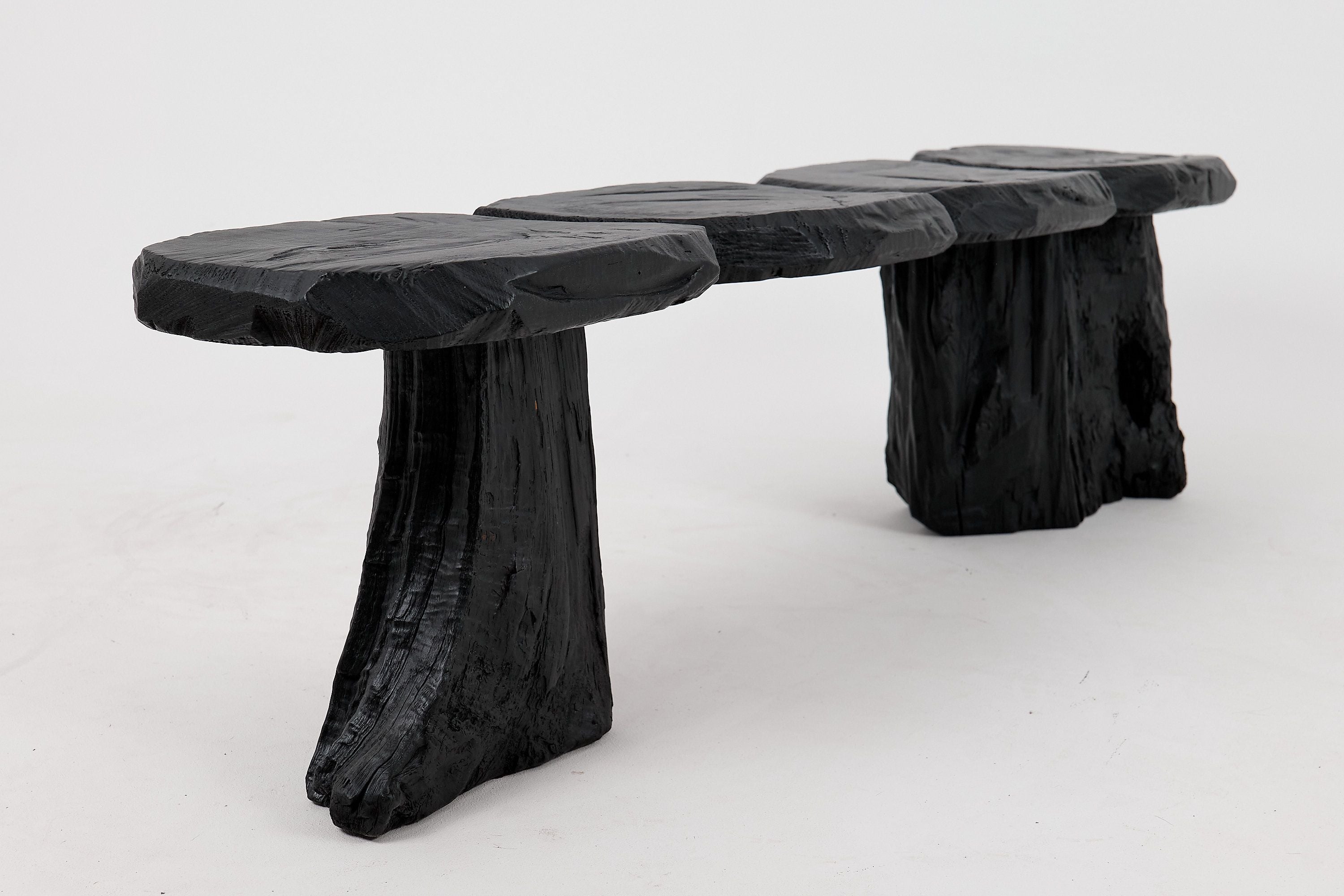 Jownik, Charred Wood Bench - Organic Character & Raw Elegance - image 8