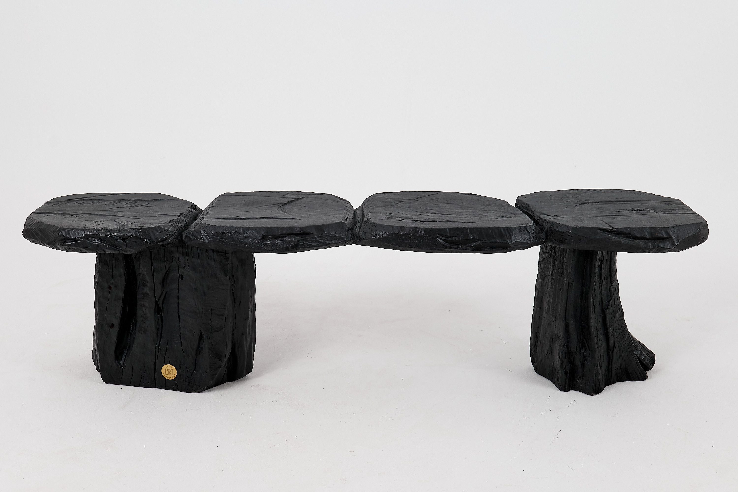 Jownik, Charred Wood Bench - Organic Character & Raw Elegance