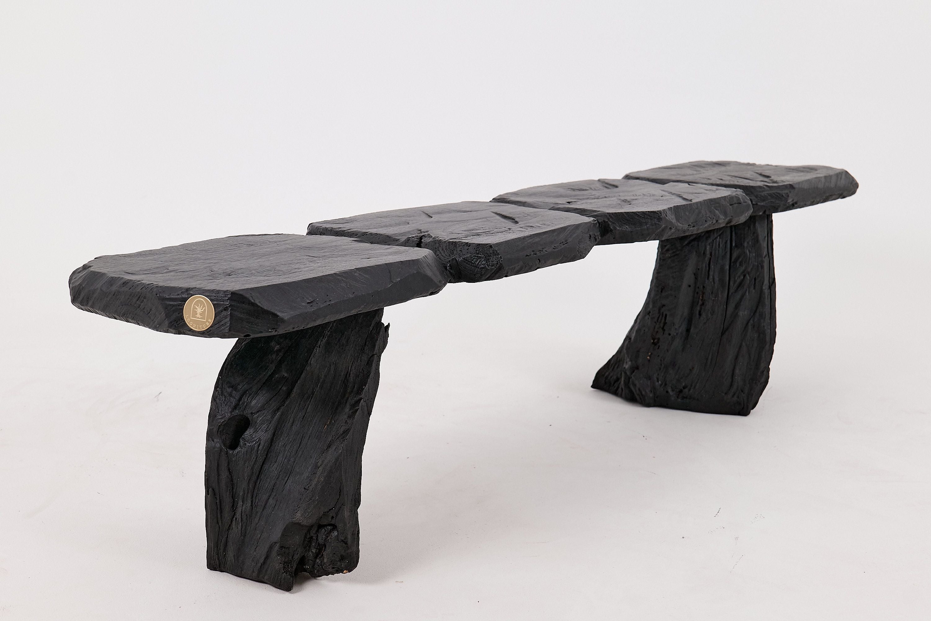 Jownik, Charred Wood Bench - Sculptural Form & Organic Flow - image 7