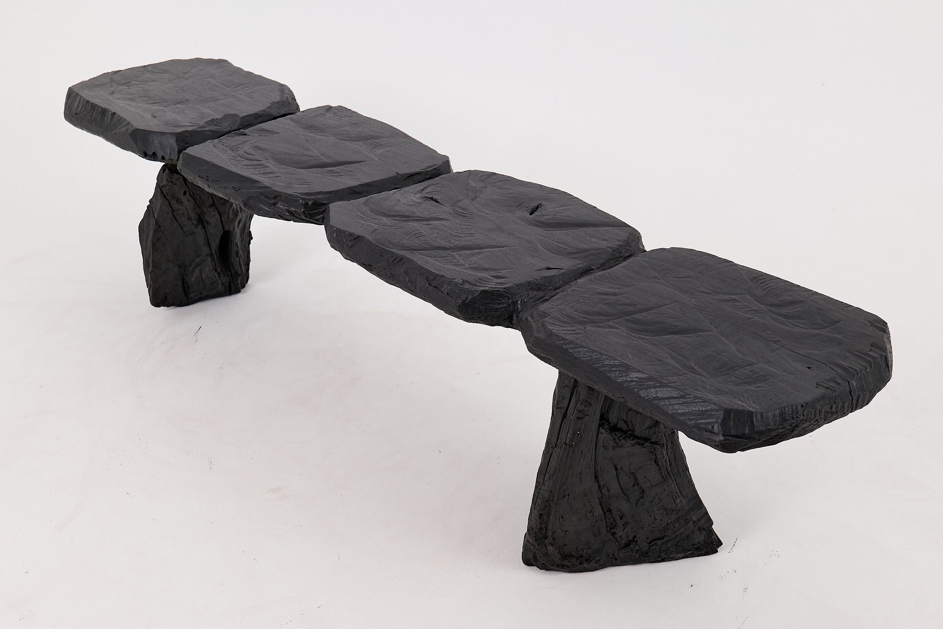 Jownik, Charred Wood Bench - Sculptural Form & Organic Flow - image 13