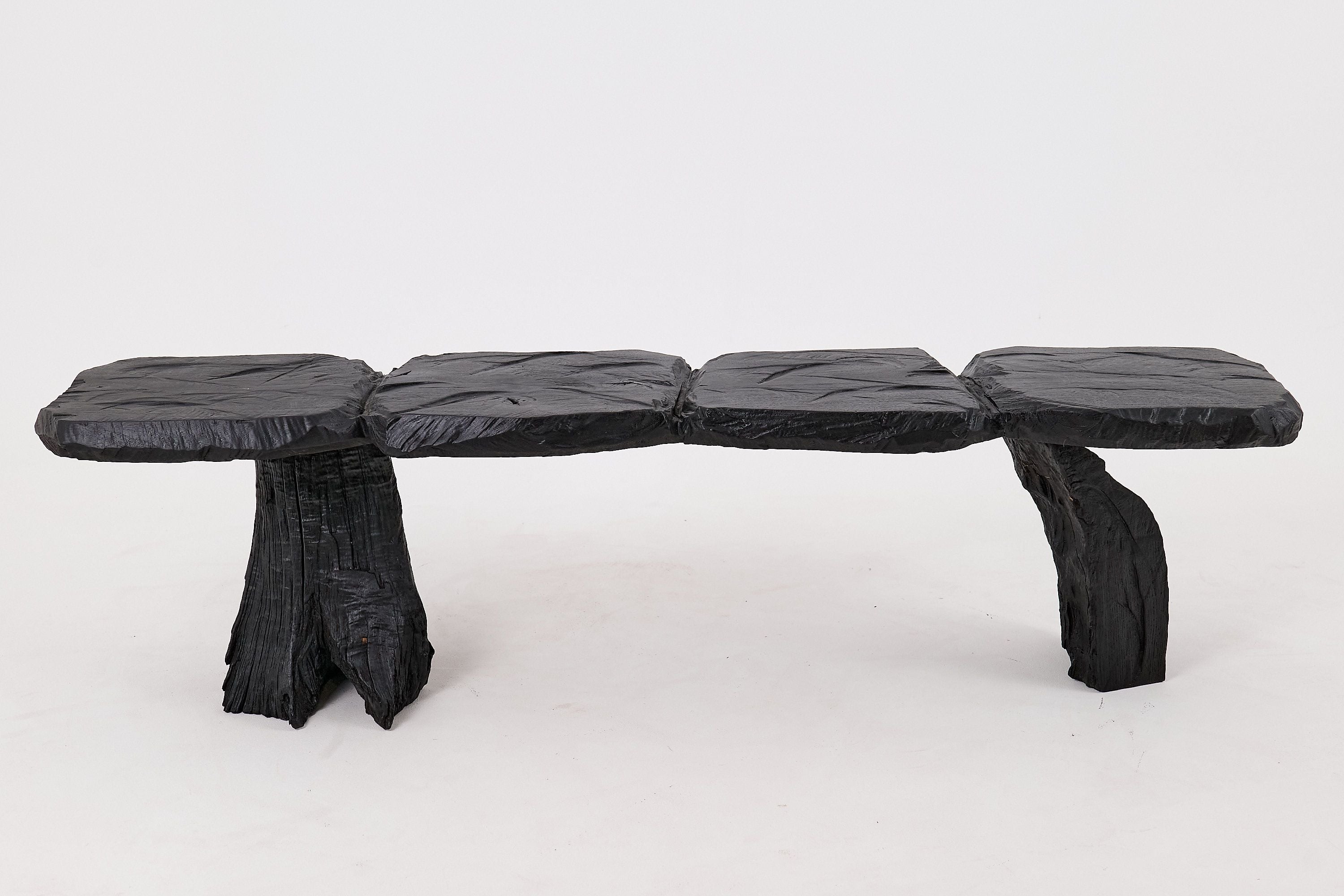 Jownik, Charred Wood Bench - Sculptural Form & Organic Flow - image 3
