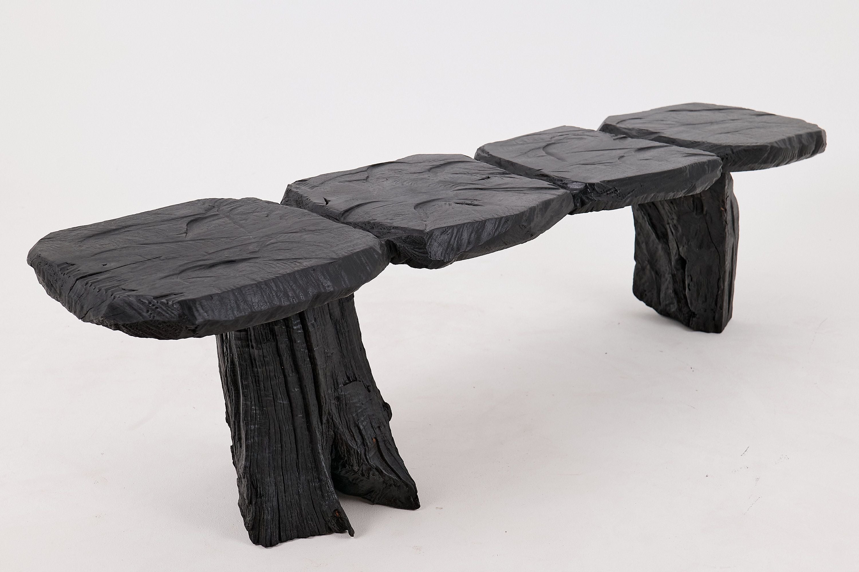 Jownik, Charred Wood Bench - Sculptural Form & Organic Flow - image 16