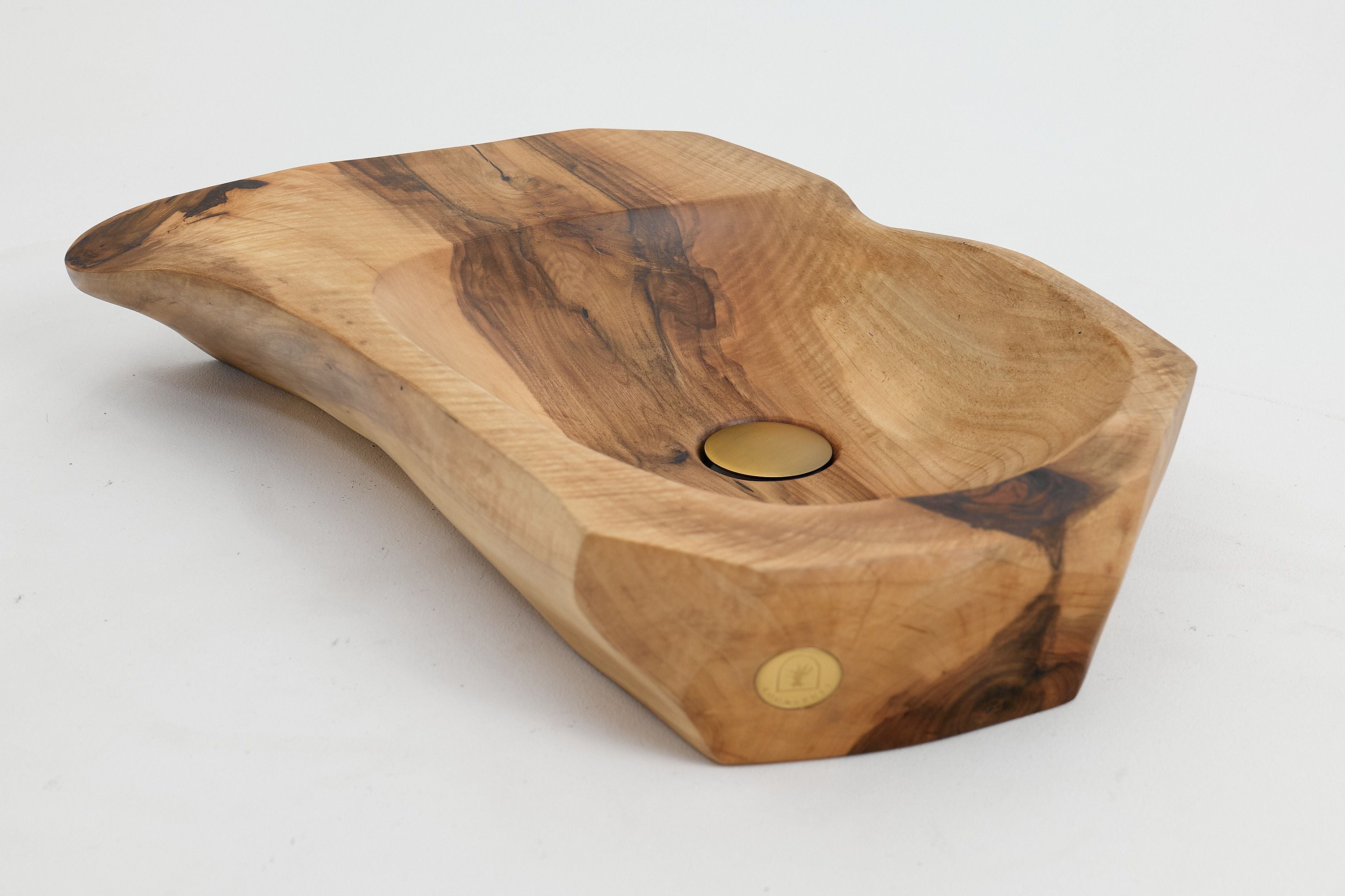 Banik, Organic Sculpted Wood Sink - Carved From Solid Wood - image 5