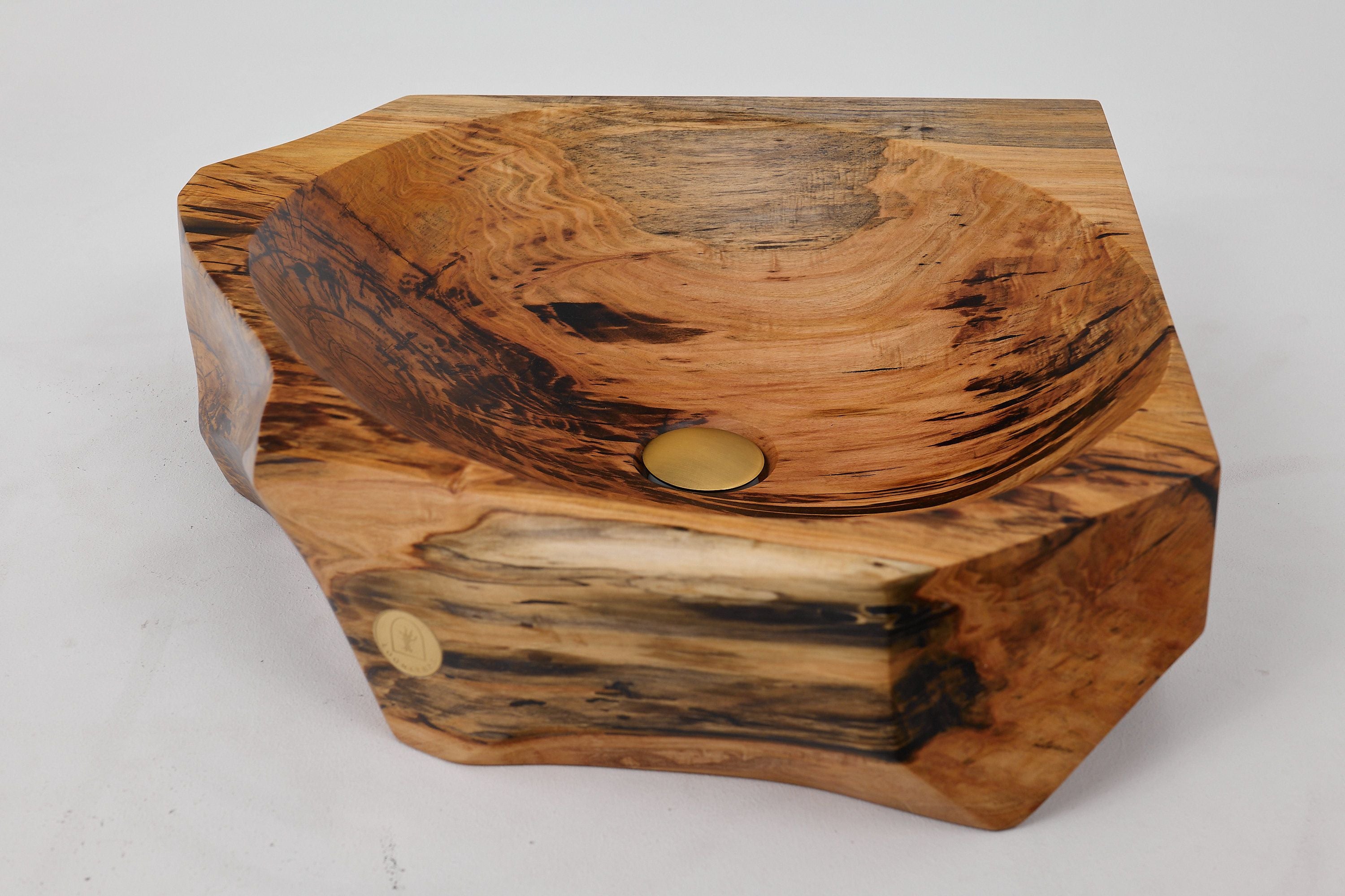 Banik, Organic Sculpted Wood Sink - Carved From Solid Wood - image 5