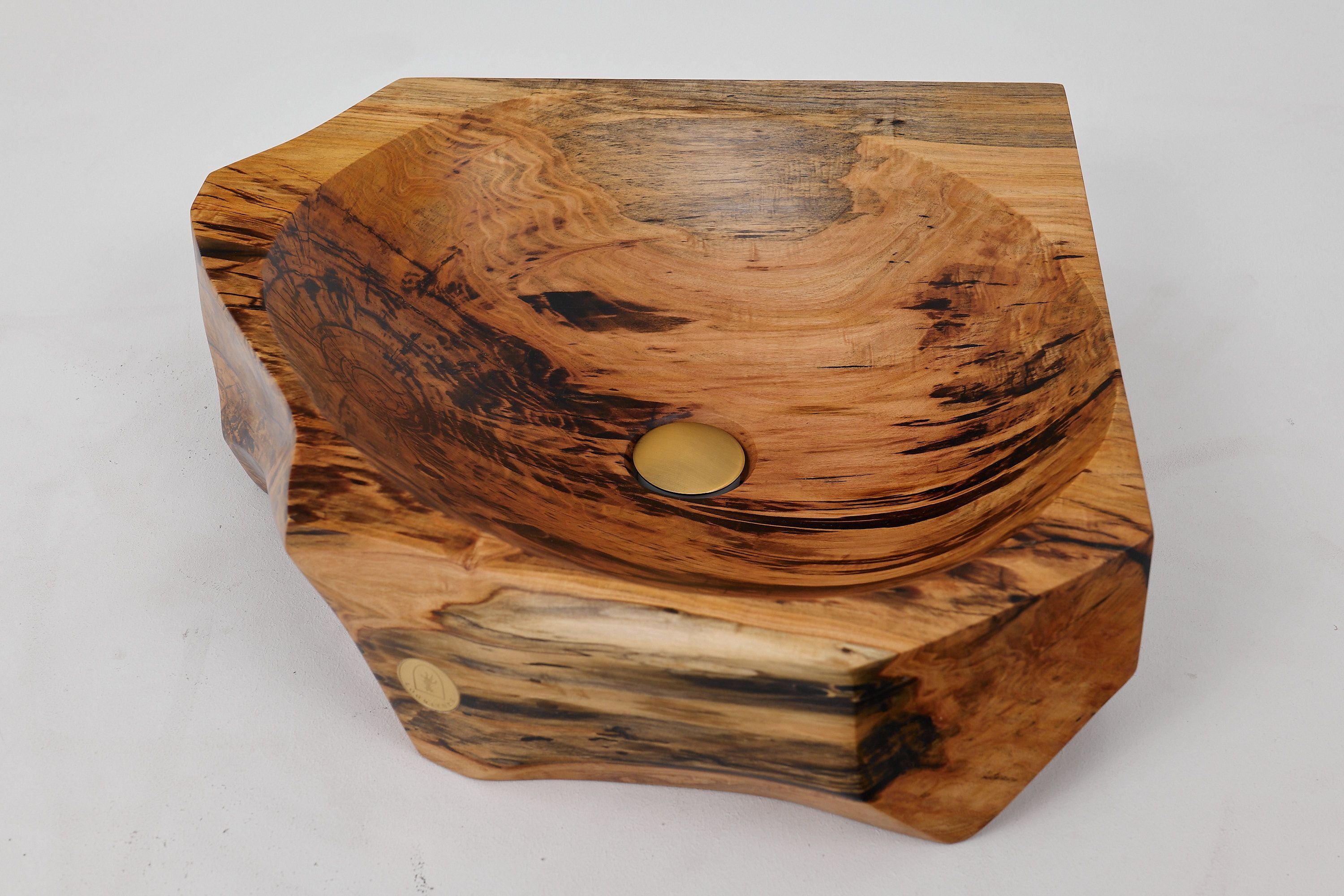 Banik, Organic Sculpted Wood Sink - Carved From Solid Wood - image 6