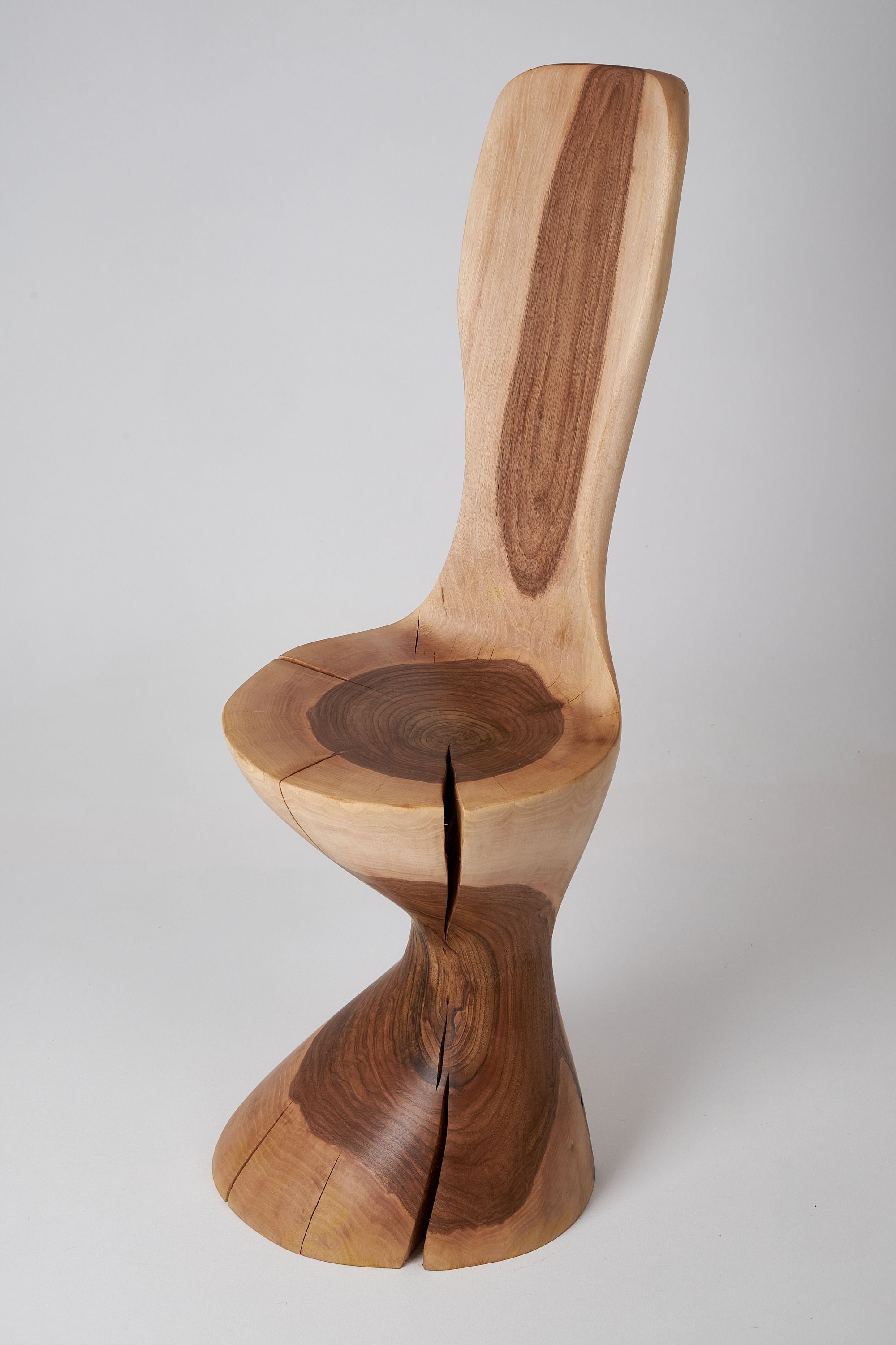 Leszy, Hand-Carved Walnut Chair - image 3