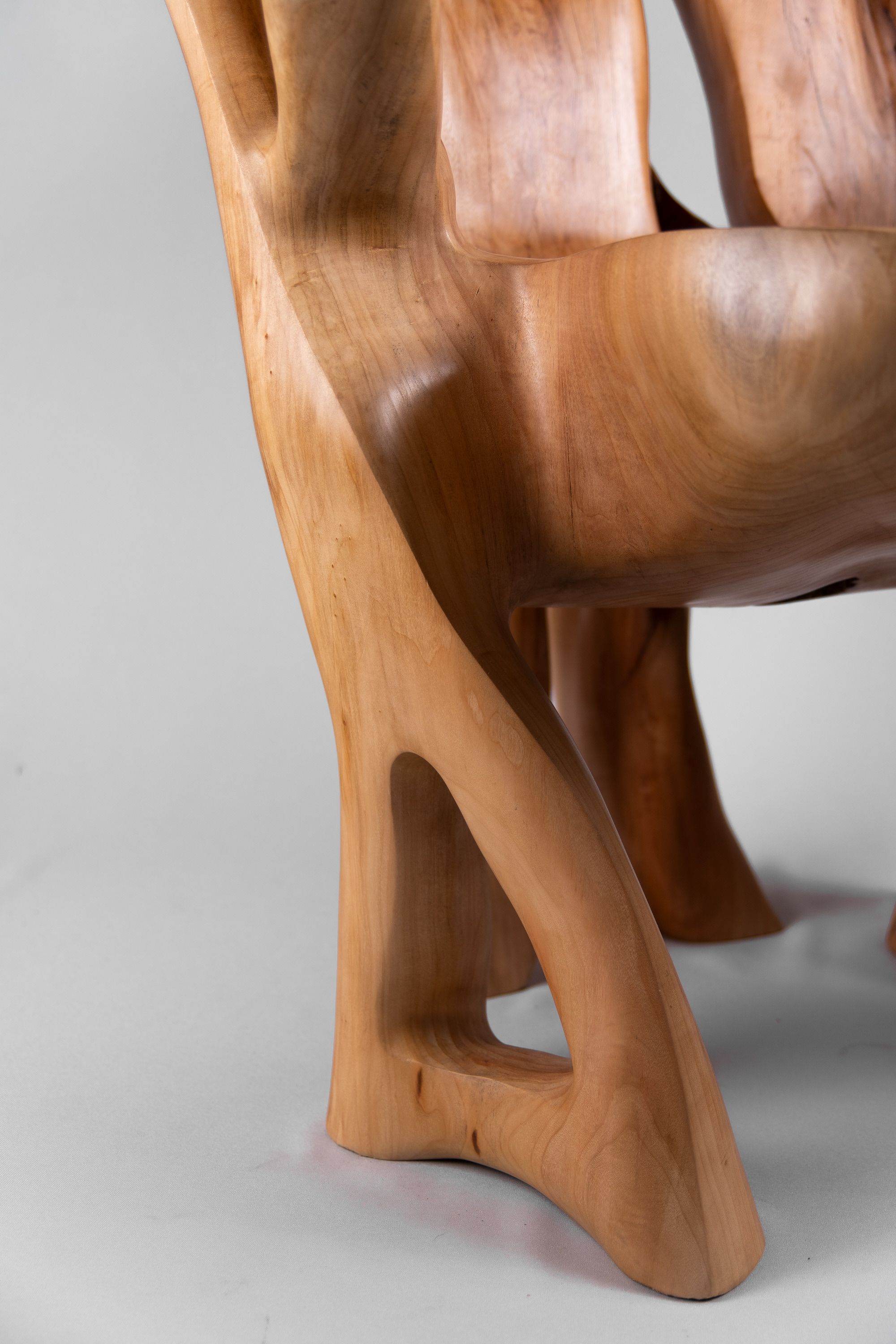 Veles, Chainsaw-Carved Sculptural Chair â Flowing Form in Solid Wood - image 13