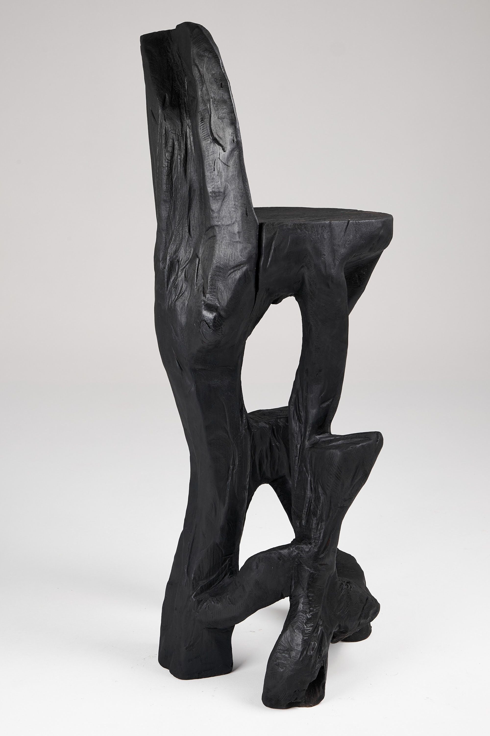 Makha, Charred Sculptural Bar Chair - image 14