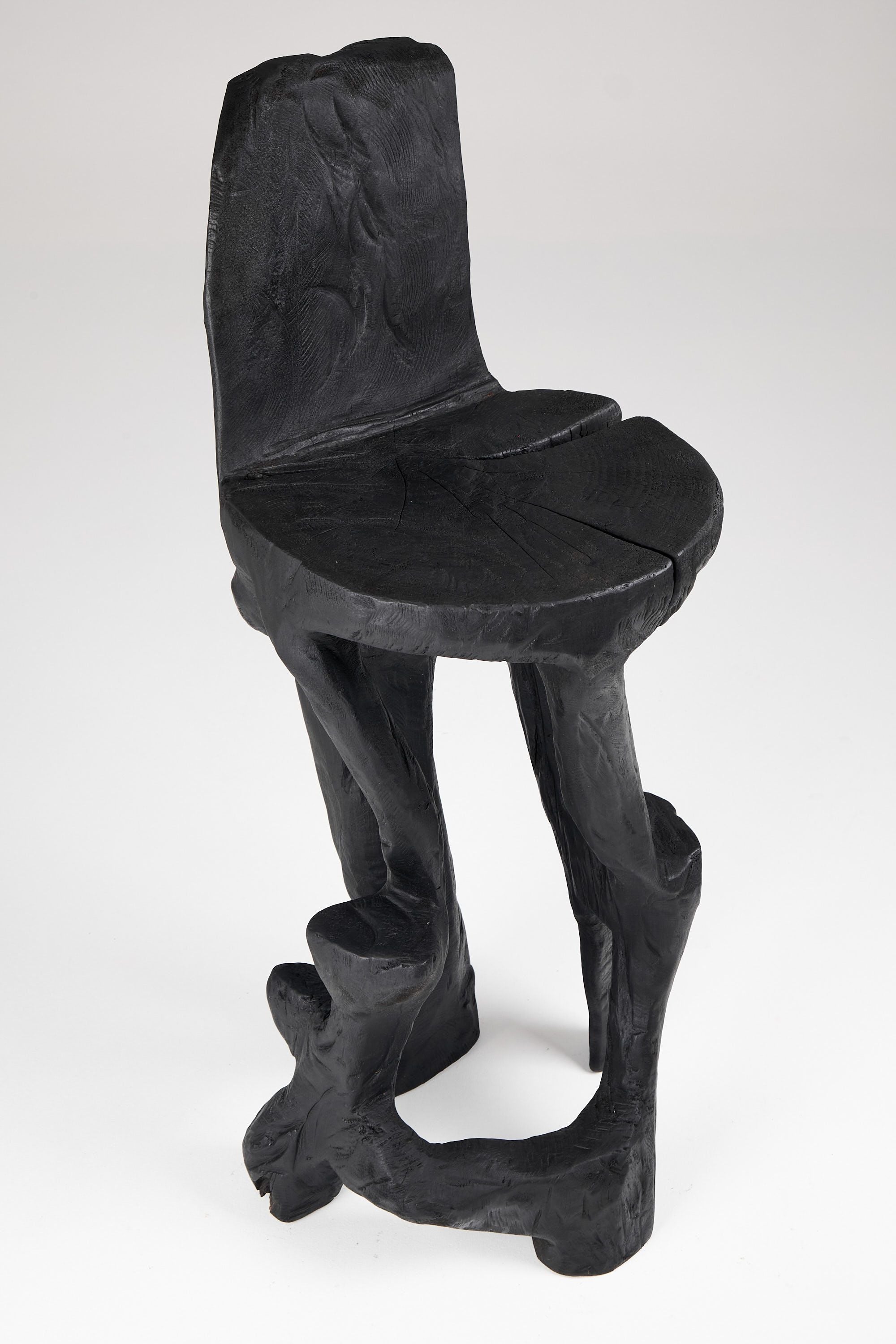 Makha, Charred Sculptural Bar Chair - image 21
