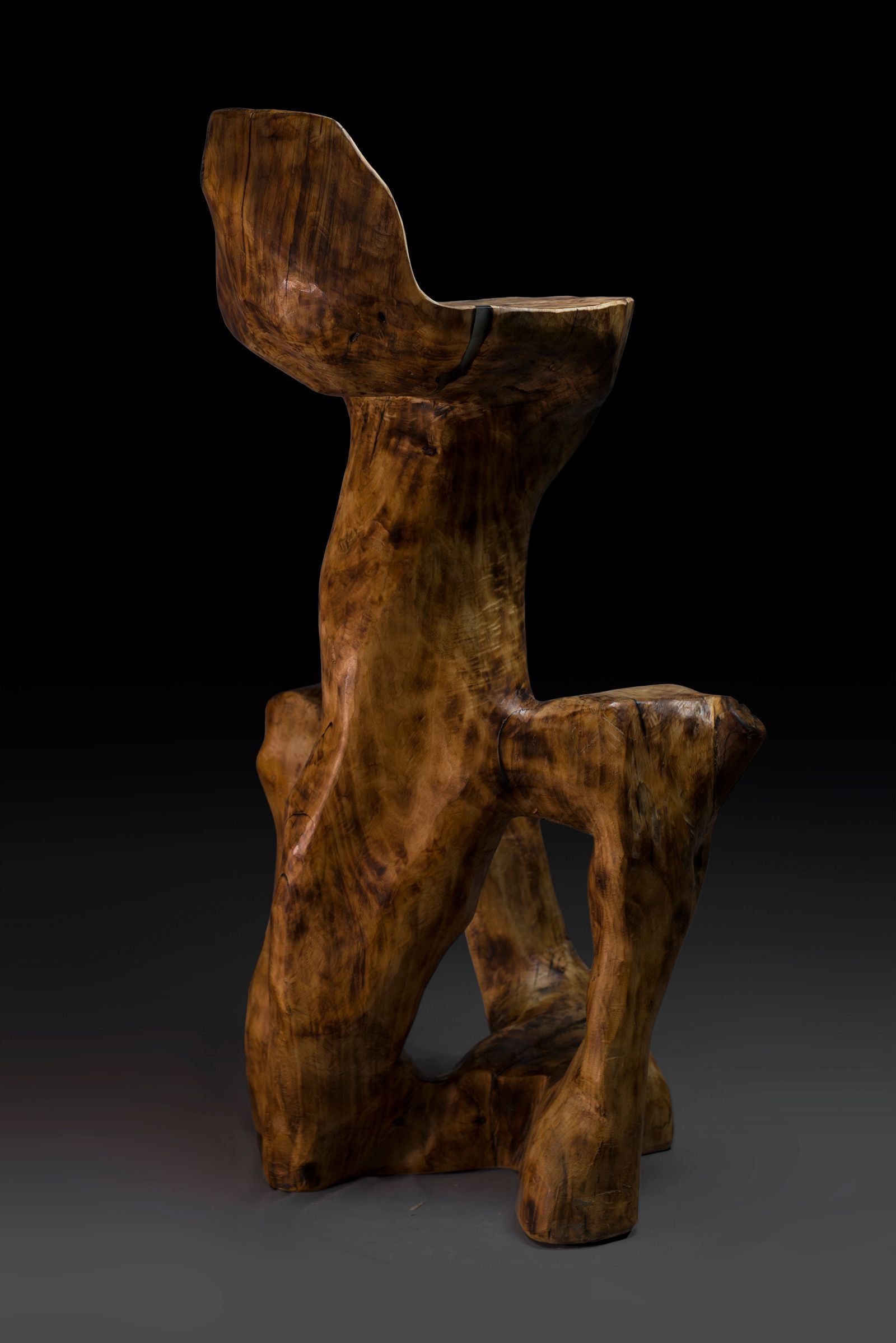 Makha, Rustic Sculptural Bar Chair - image 6