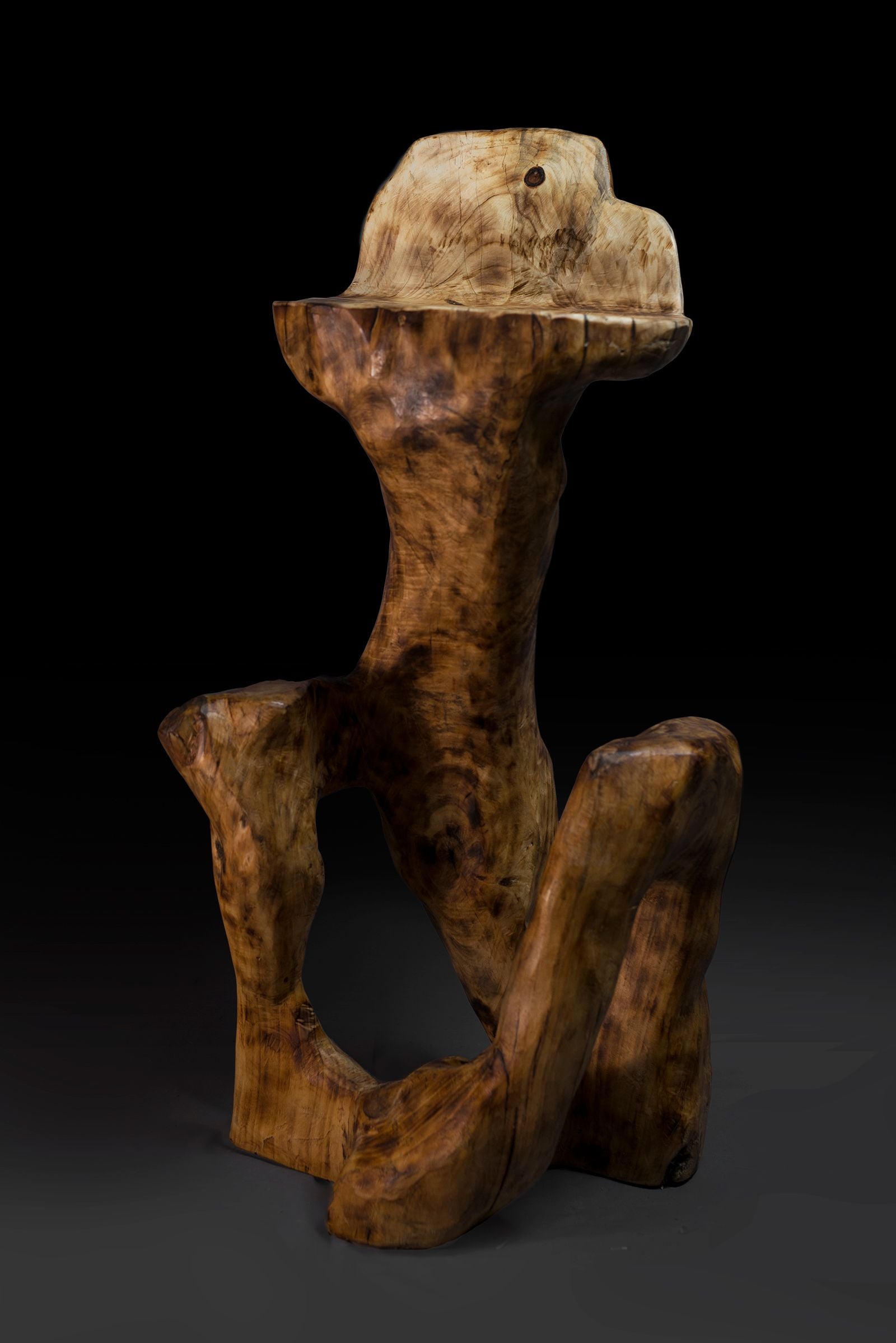 Makha, Rustic Sculptural Bar Chair - image 2