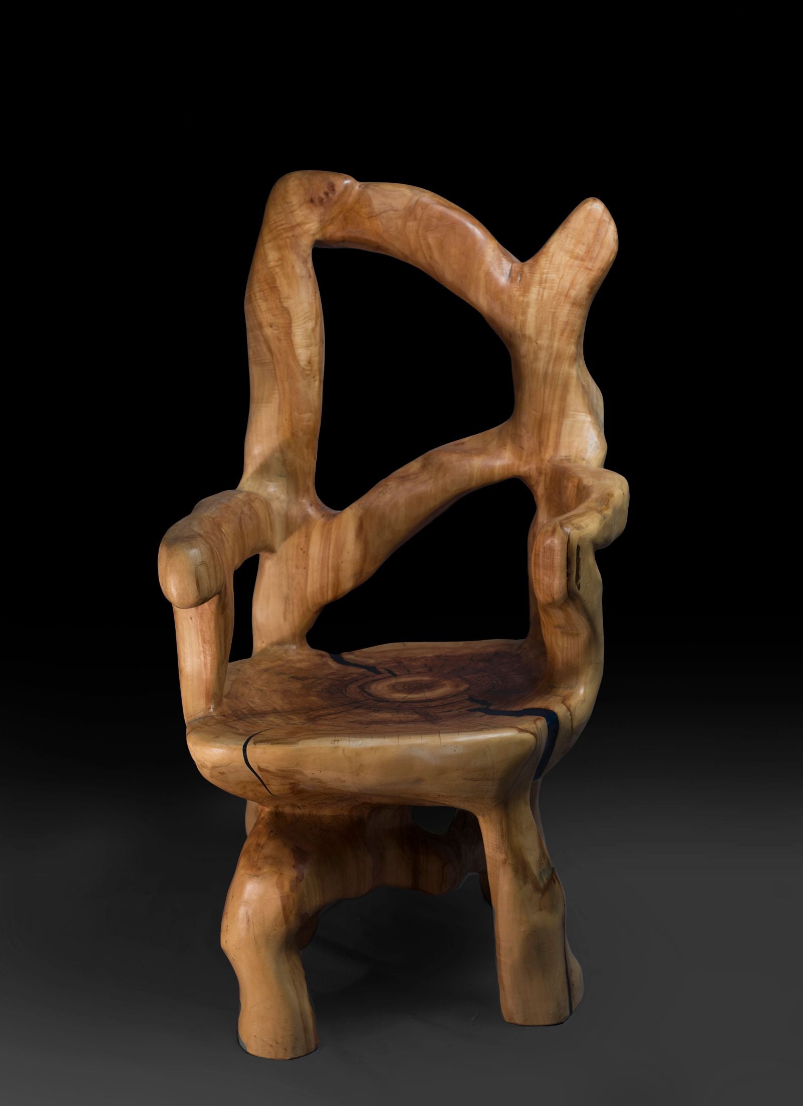 Veles, Chainsaw Carved Armchair From Solid Wood - image 2