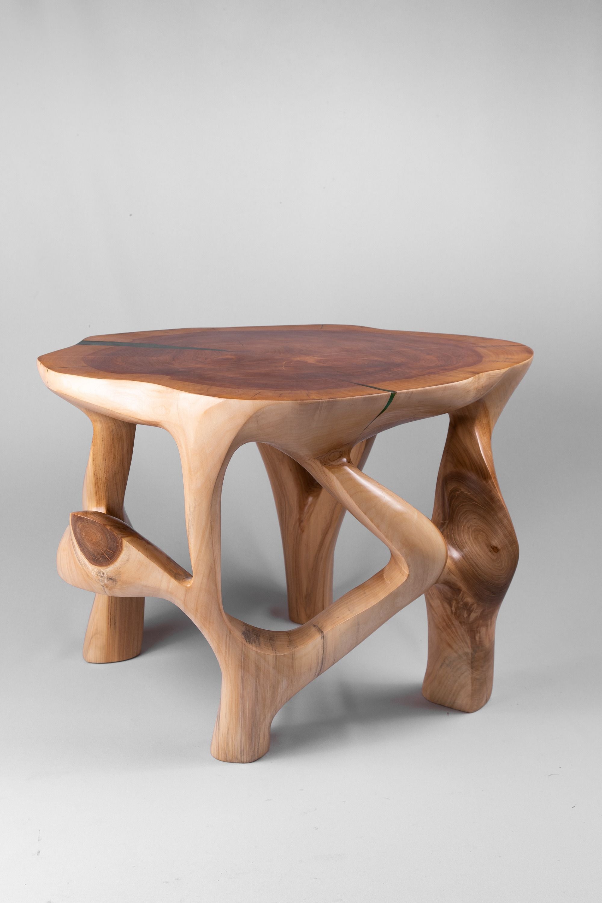 Domus, Sculptural Coffee Table Carved From Solid Wood - image 5