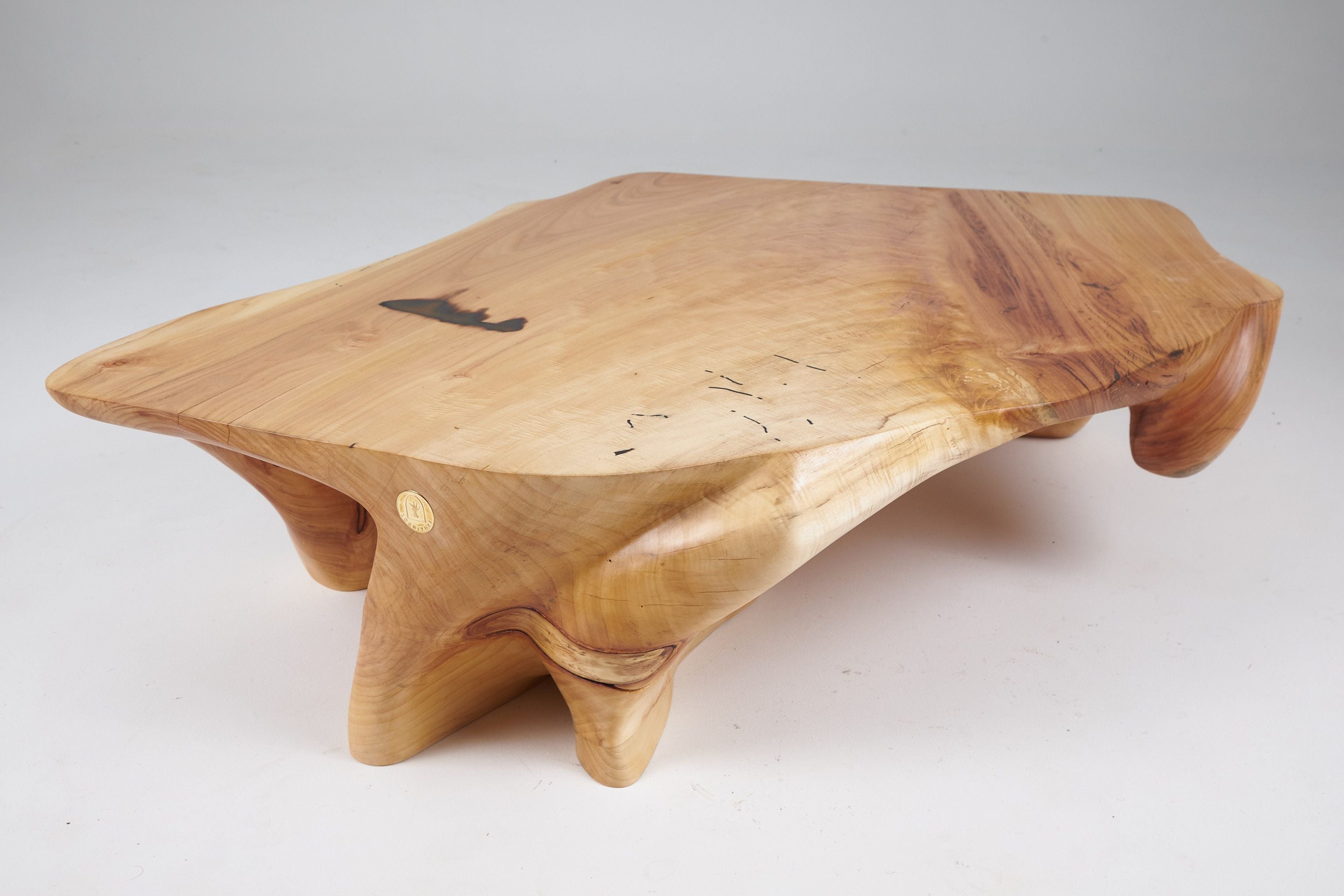 Domus, Sculptural Low Table Carved From Solid Wood - image 8