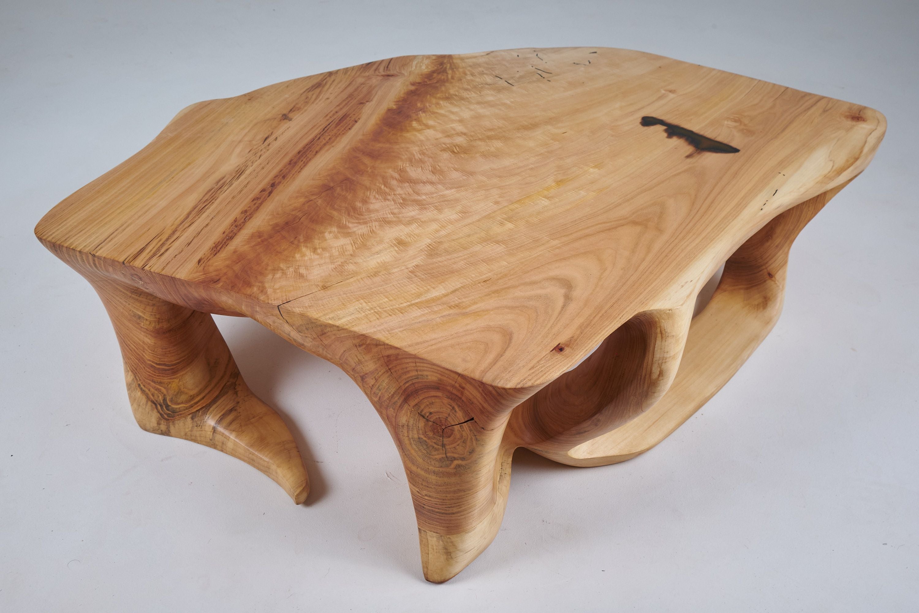 Domus, Sculptural Low Table Carved From Solid Wood - image 19