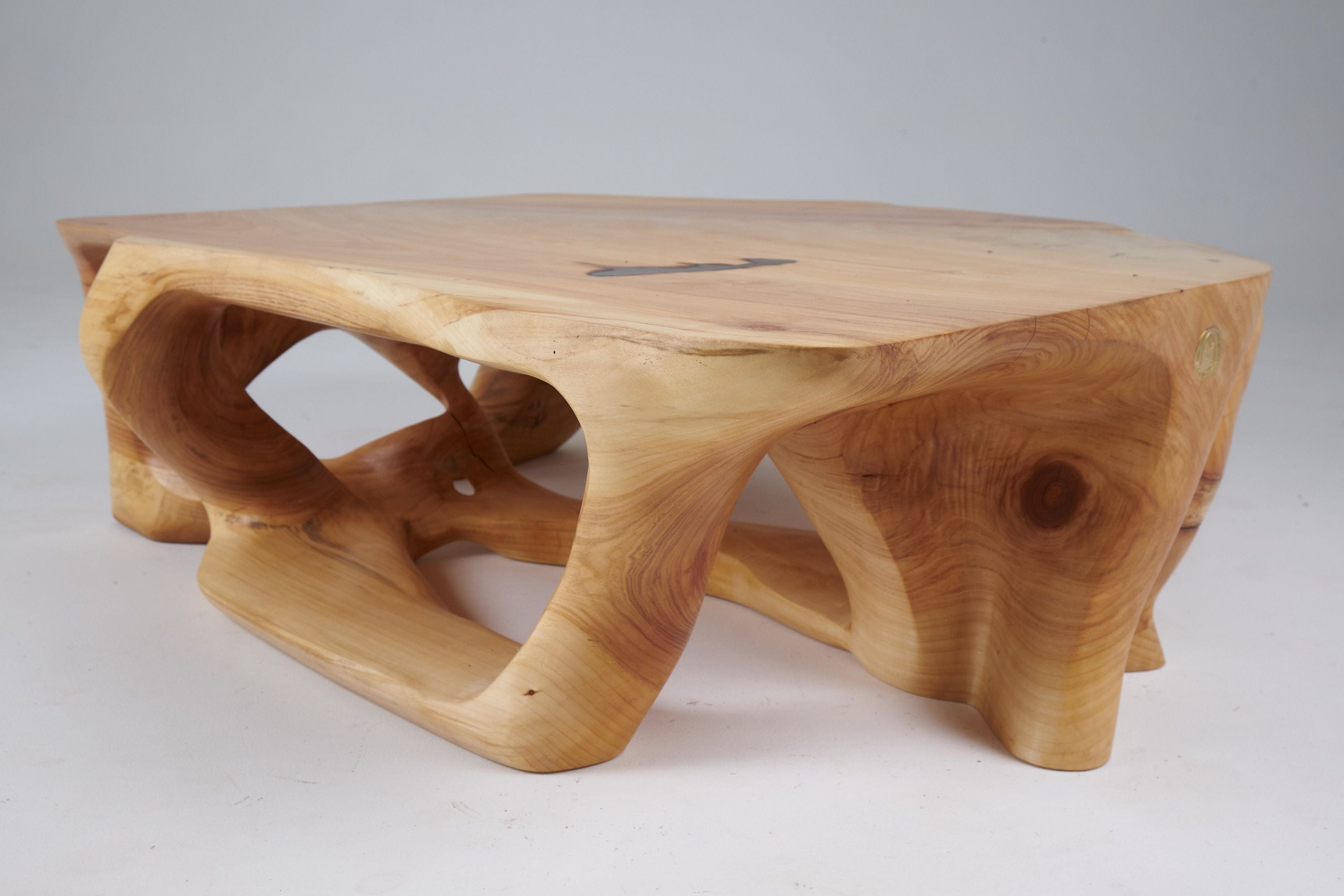 Domus, Sculptural Low Table Carved From Solid Wood - image 12