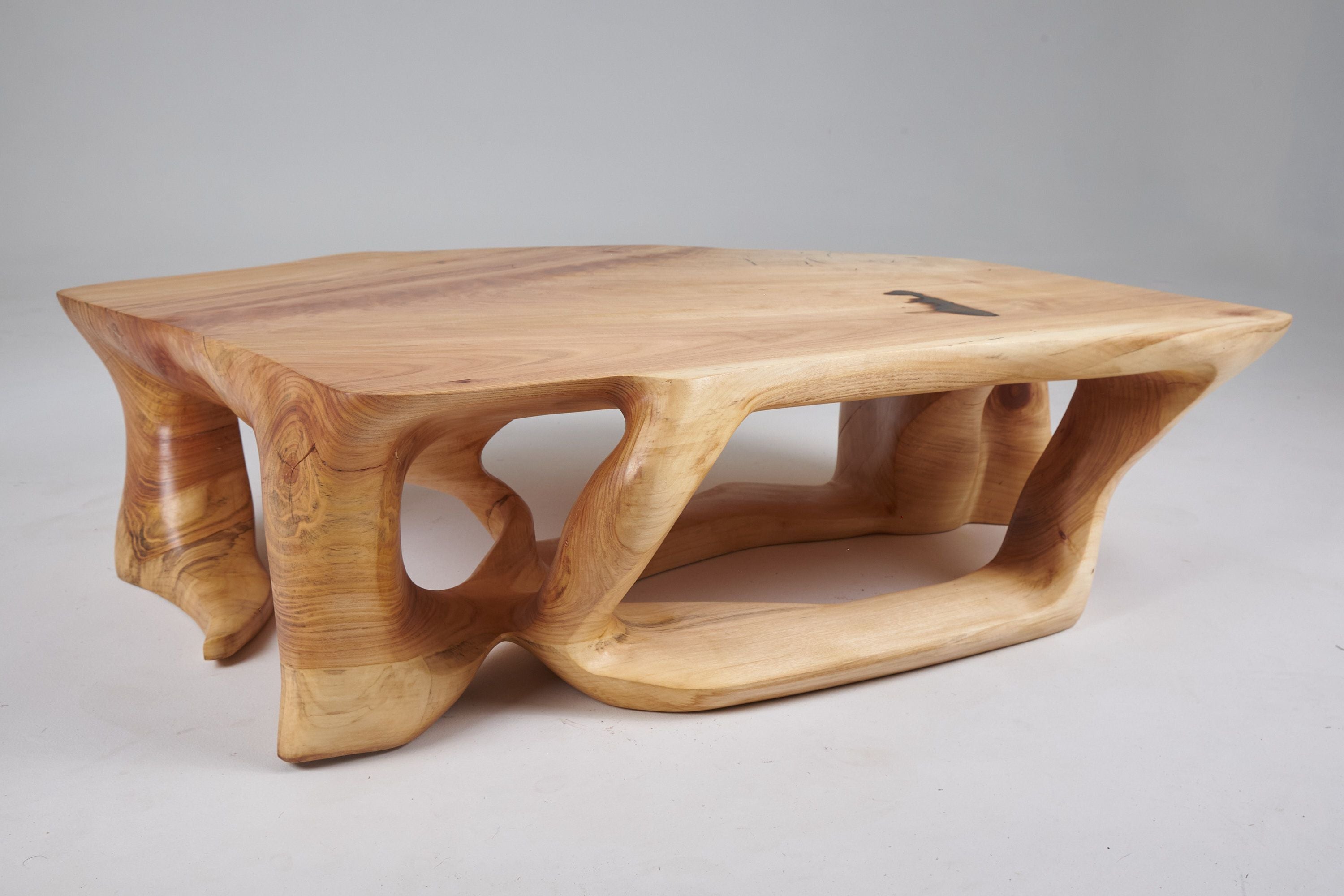 Domus, Sculptural Low Table Carved From Solid Wood - image 15