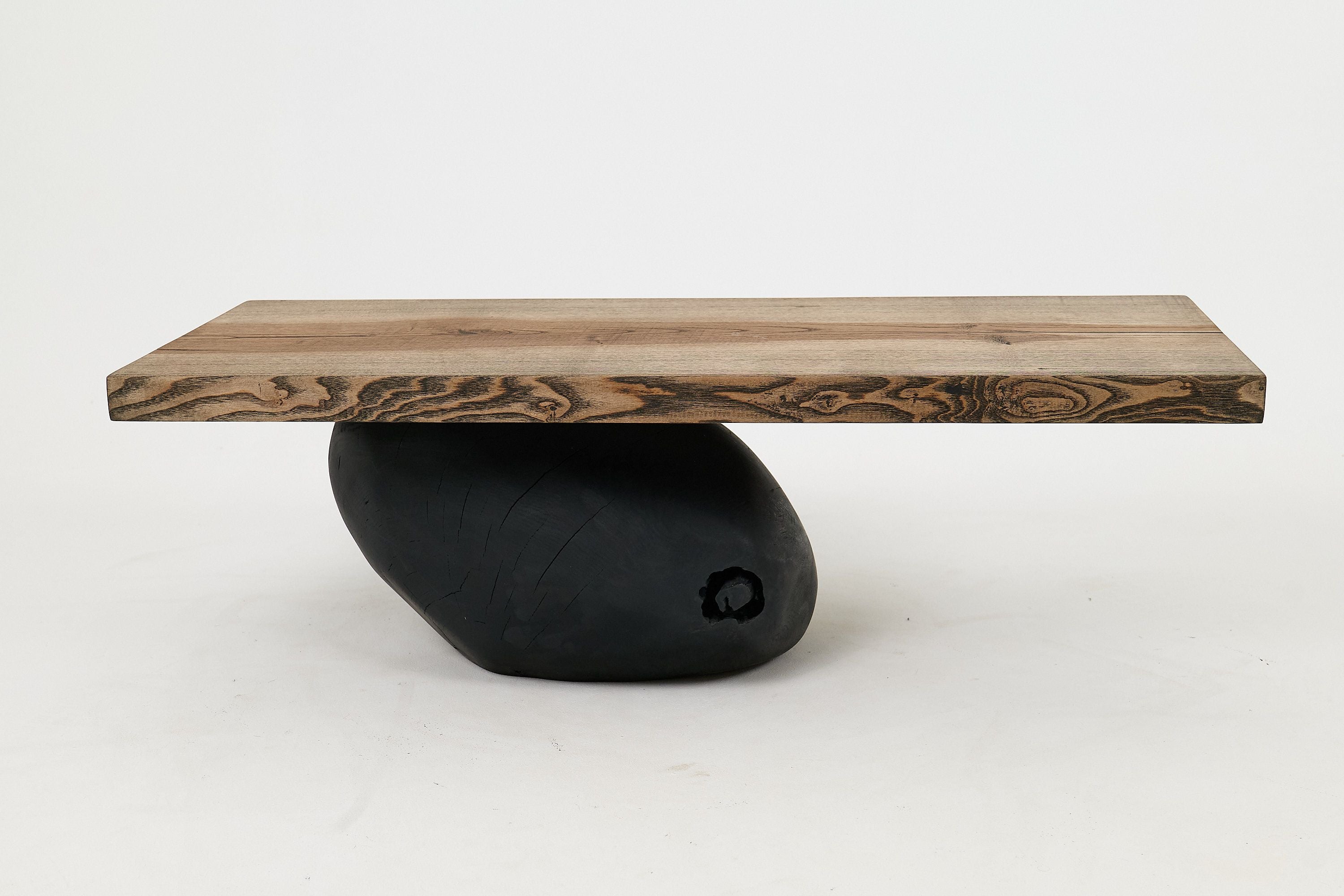 Jownik, Stone-Base Coffee Table â Floating Form on Blackened Balance - image 2