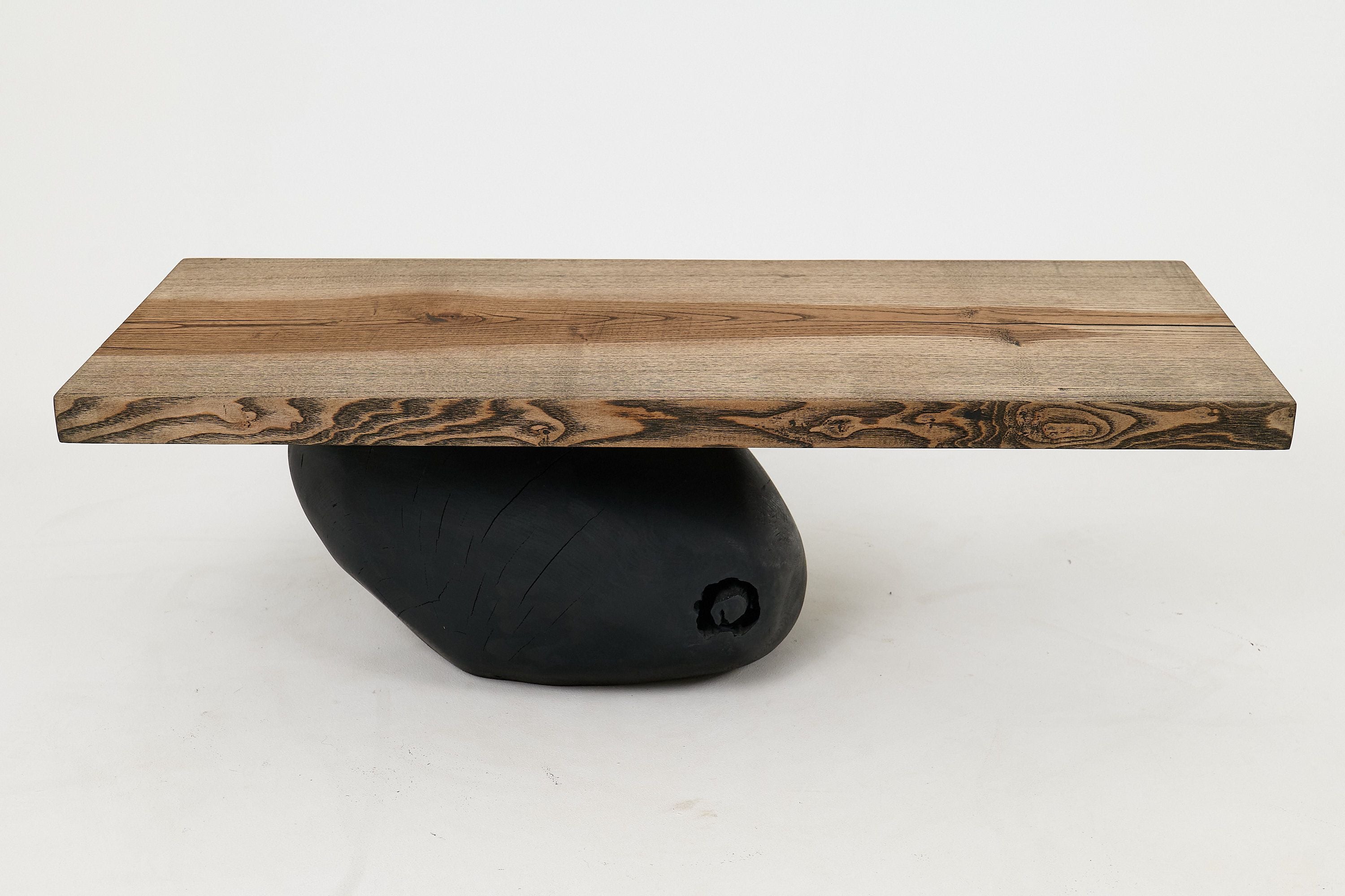 Jownik, Stone-Base Coffee Table â Floating Form on Blackened Balance - image 3