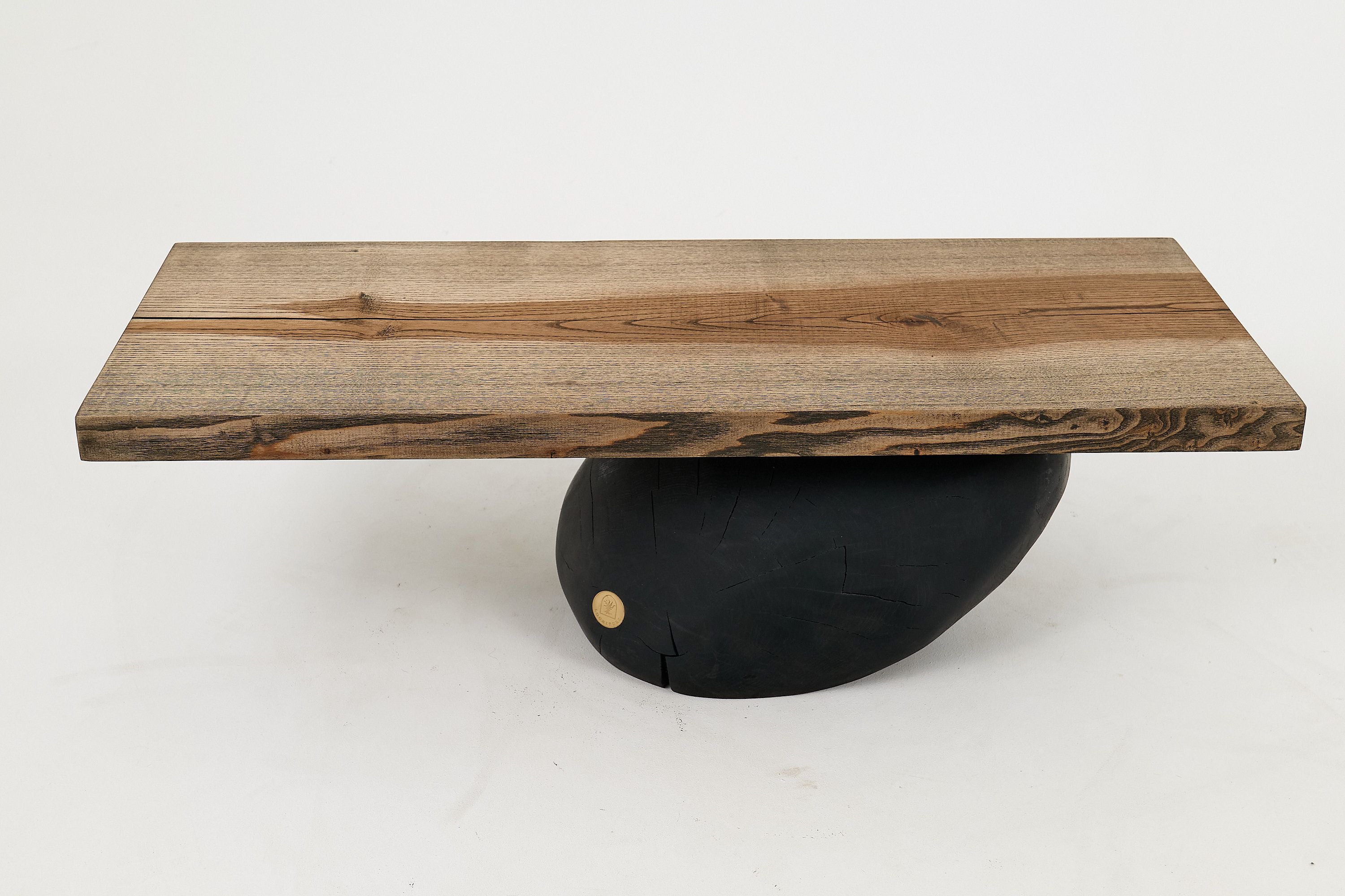 Jownik, Stone-Base Coffee Table â Floating Form on Blackened Balance - image 14