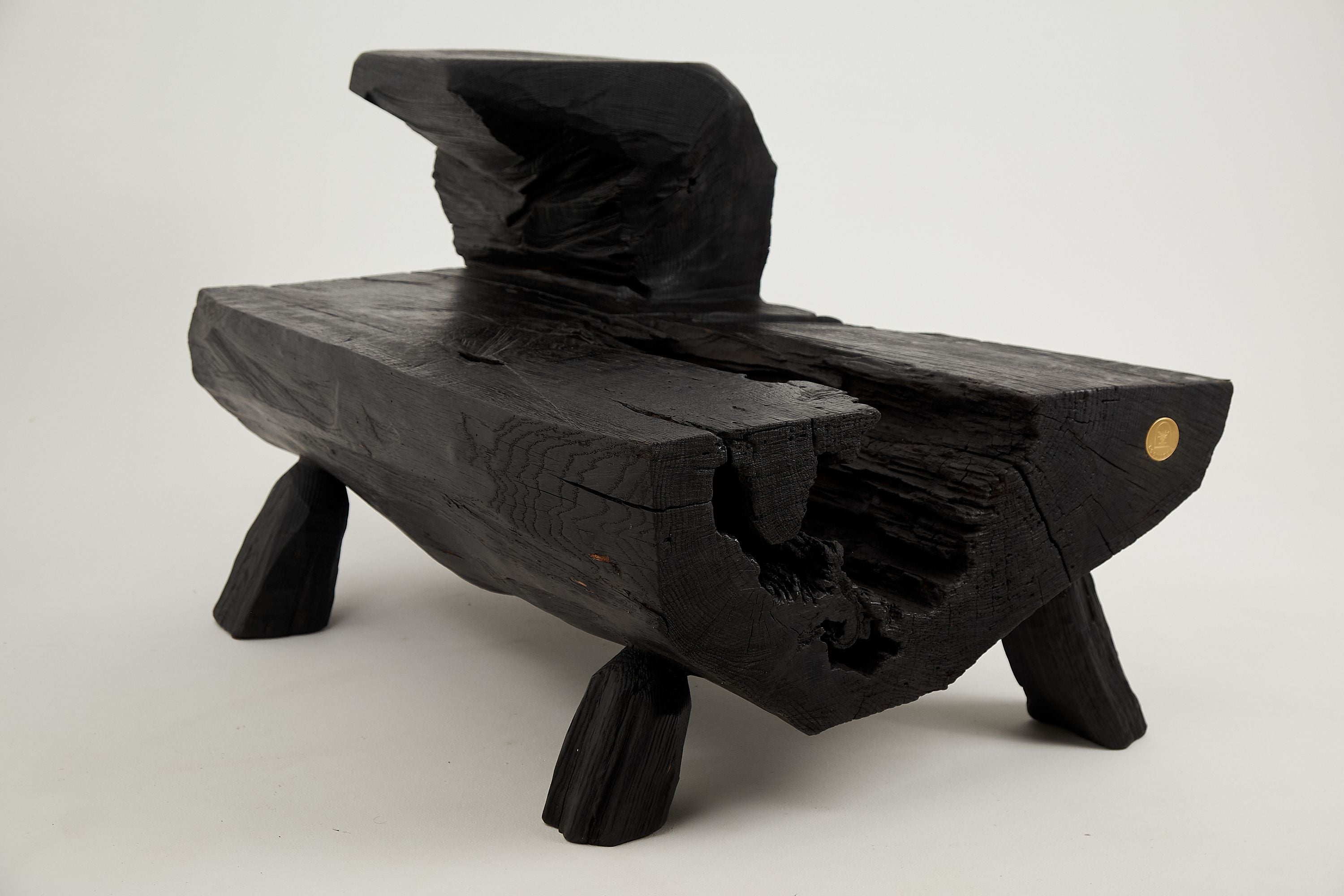 Jownik, Charred Rustic Coffee Table - Chainsaw Carved - image 6