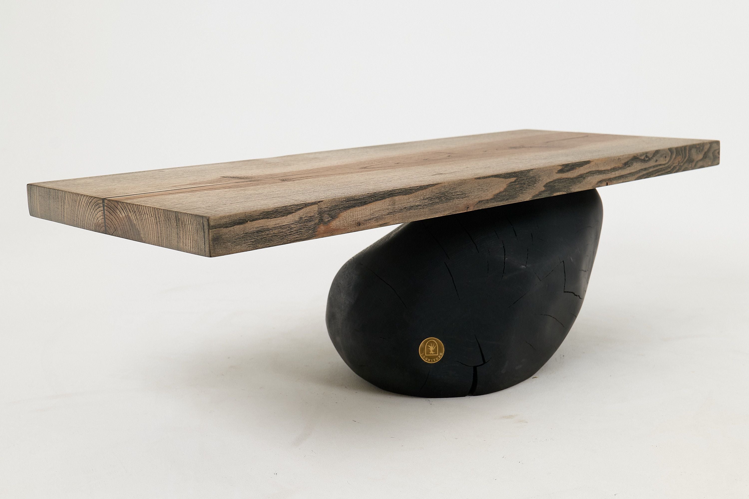 Jownik, Stone-Base Coffee Table â Floating Form on Blackened Balance - image 12