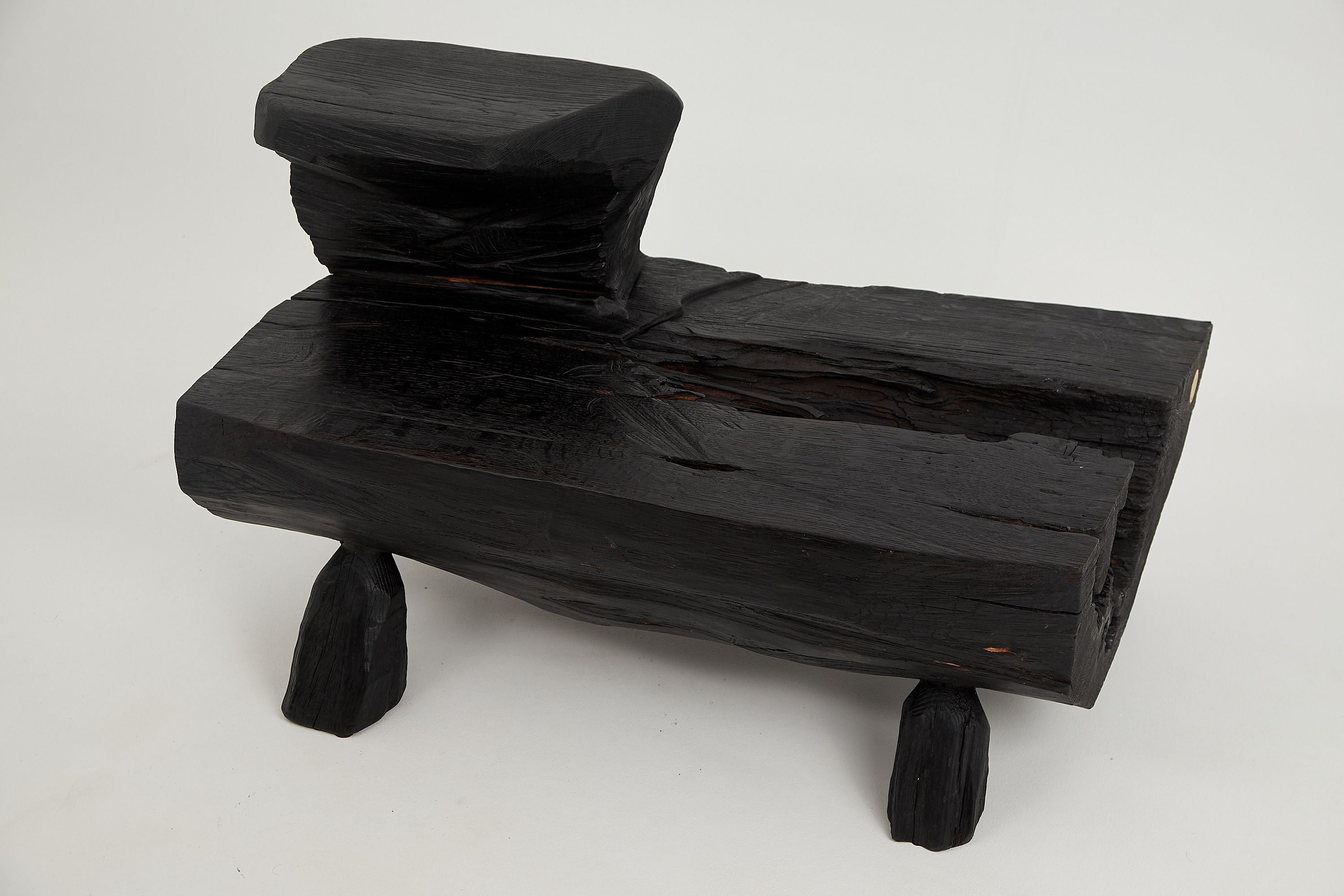 Jownik, Charred Rustic Coffee Table - Chainsaw Carved - image 3