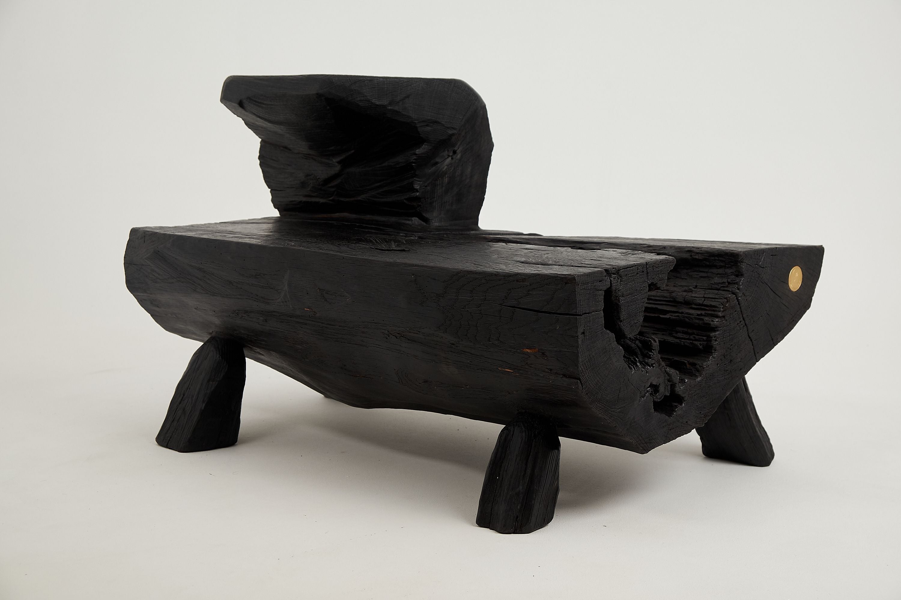 Jownik, Charred Rustic Coffee Table - Chainsaw Carved - image 5