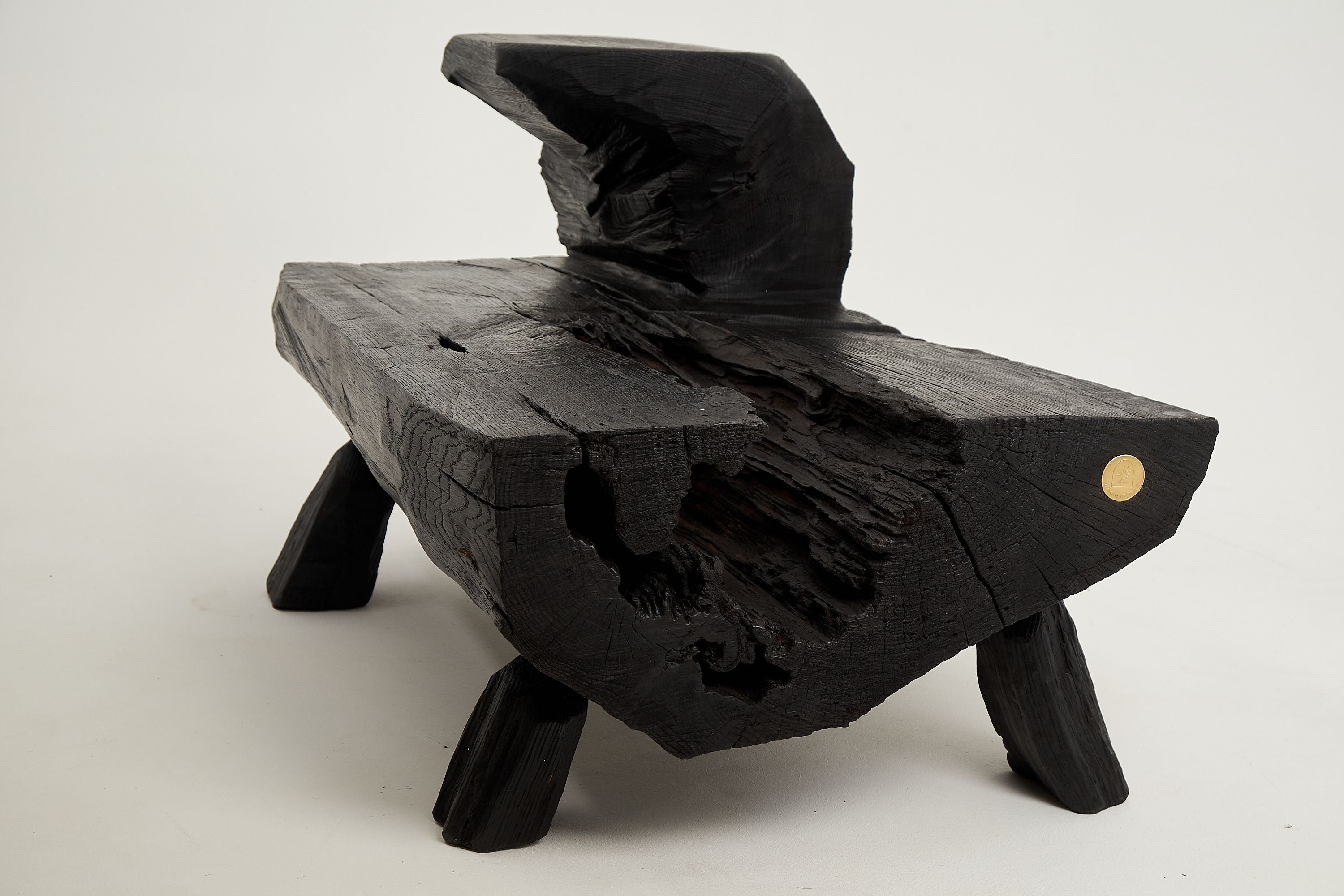 Jownik, Charred Rustic Coffee Table - Chainsaw Carved - image 21