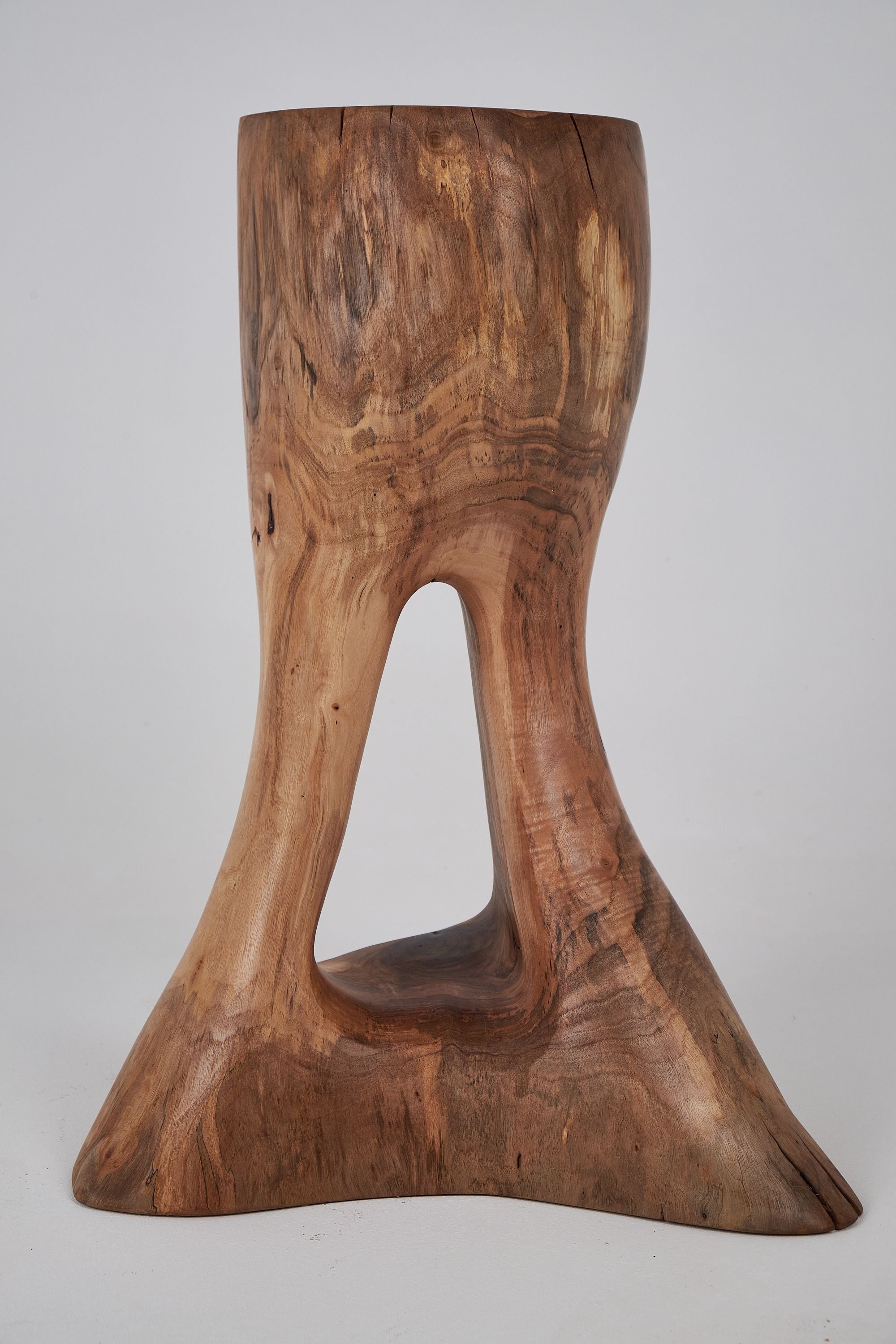 Leszy, Sculptural Side Table, Carved From Solid Wood - image 3