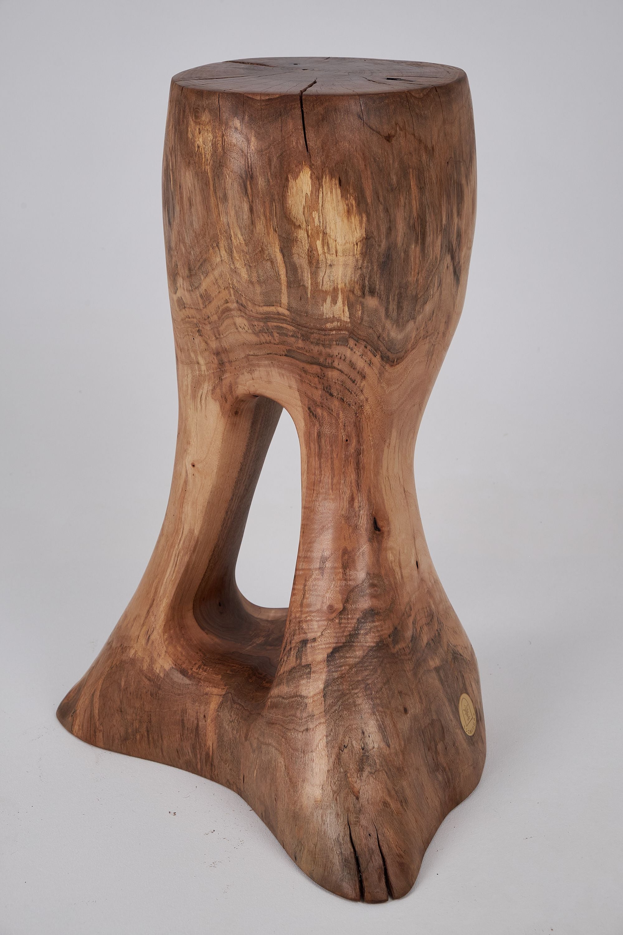 Leszy, Sculptural Side Table, Carved From Solid Wood - image 4