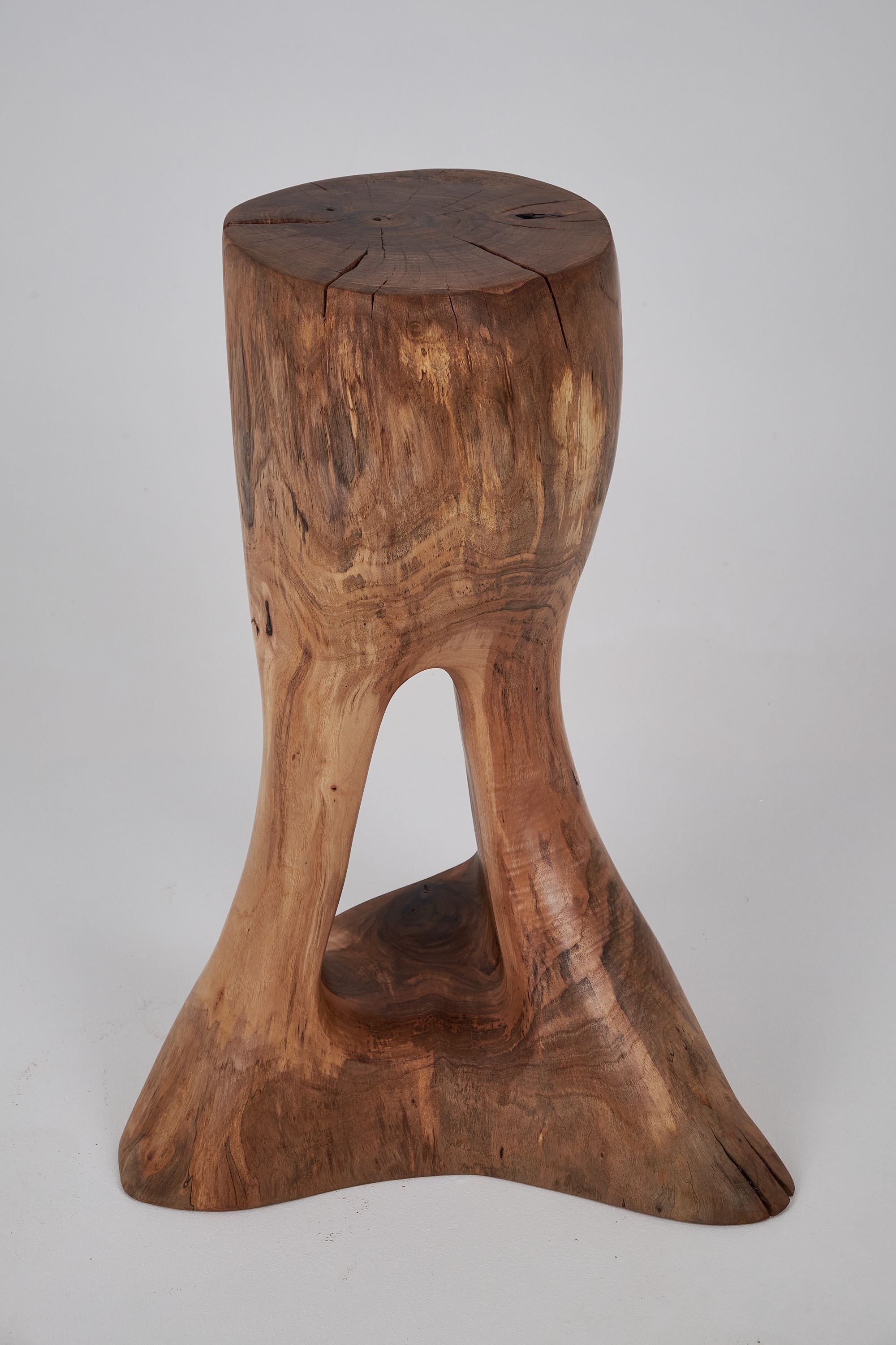 Leszy, Sculptural Side Table, Carved From Solid Wood - image 2