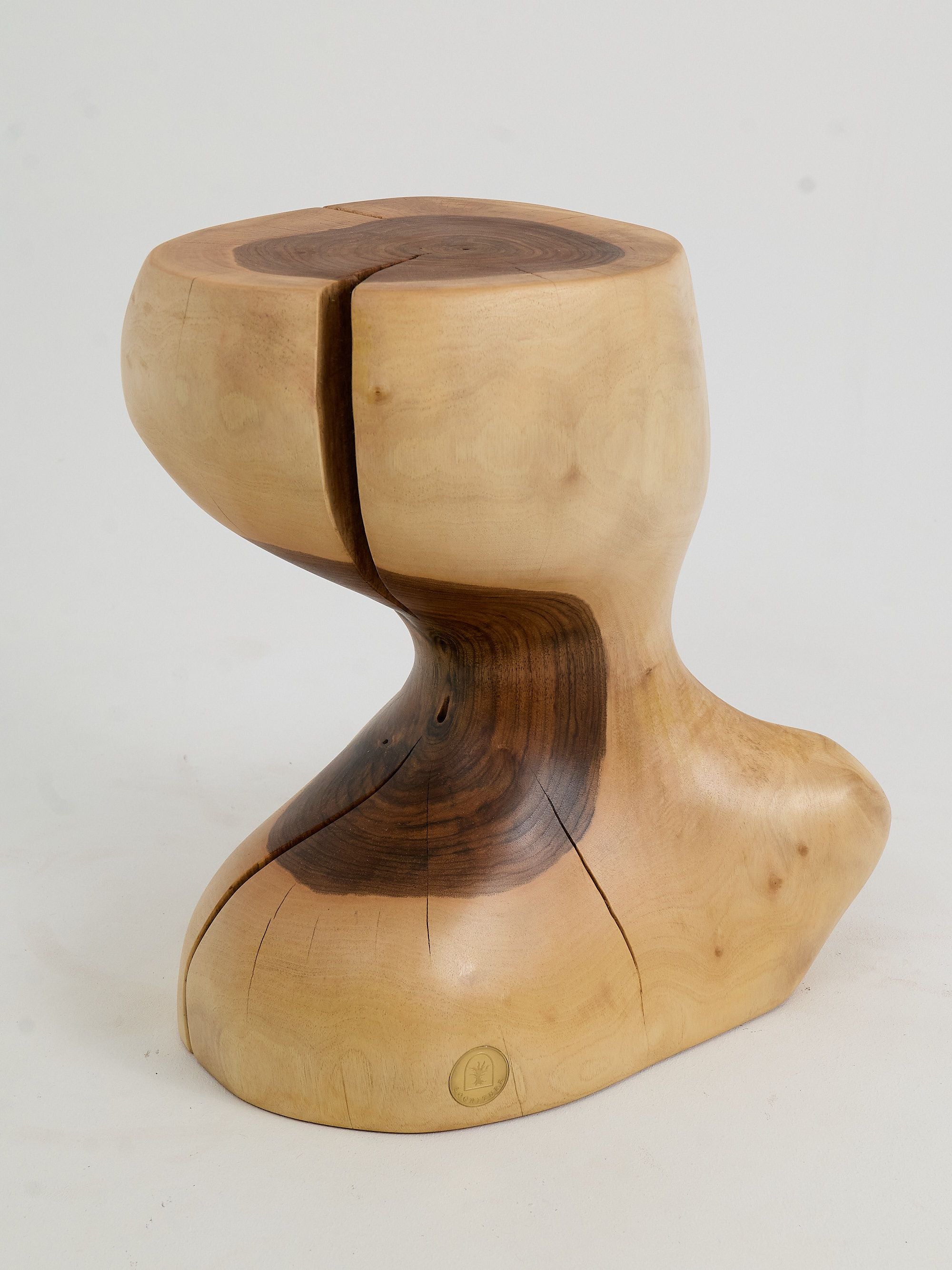 Leszy, Sculptural Side Table Carved in Solid Wood - image 6