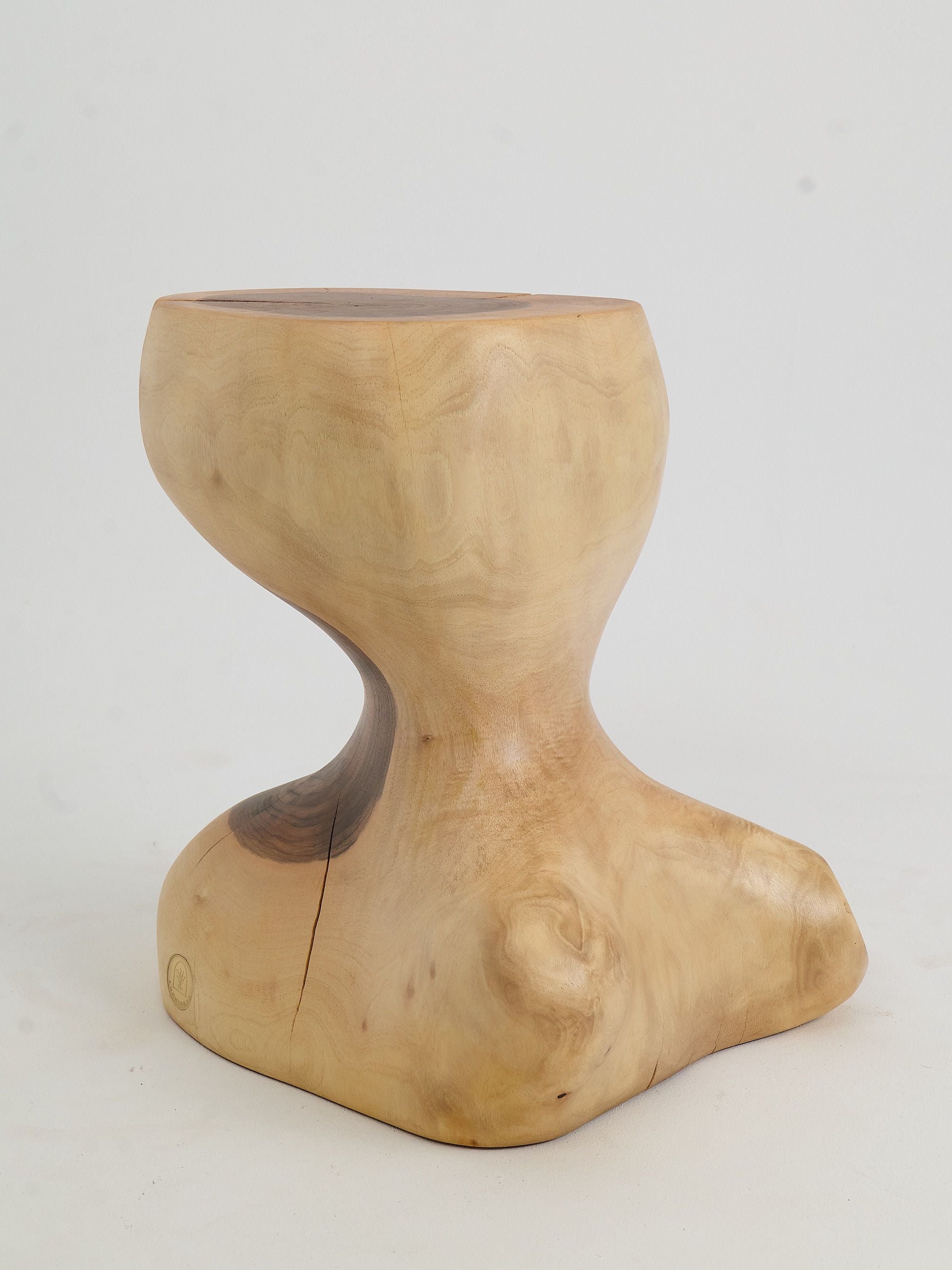 Leszy, Sculptural Side Table Carved in Solid Wood - image 11