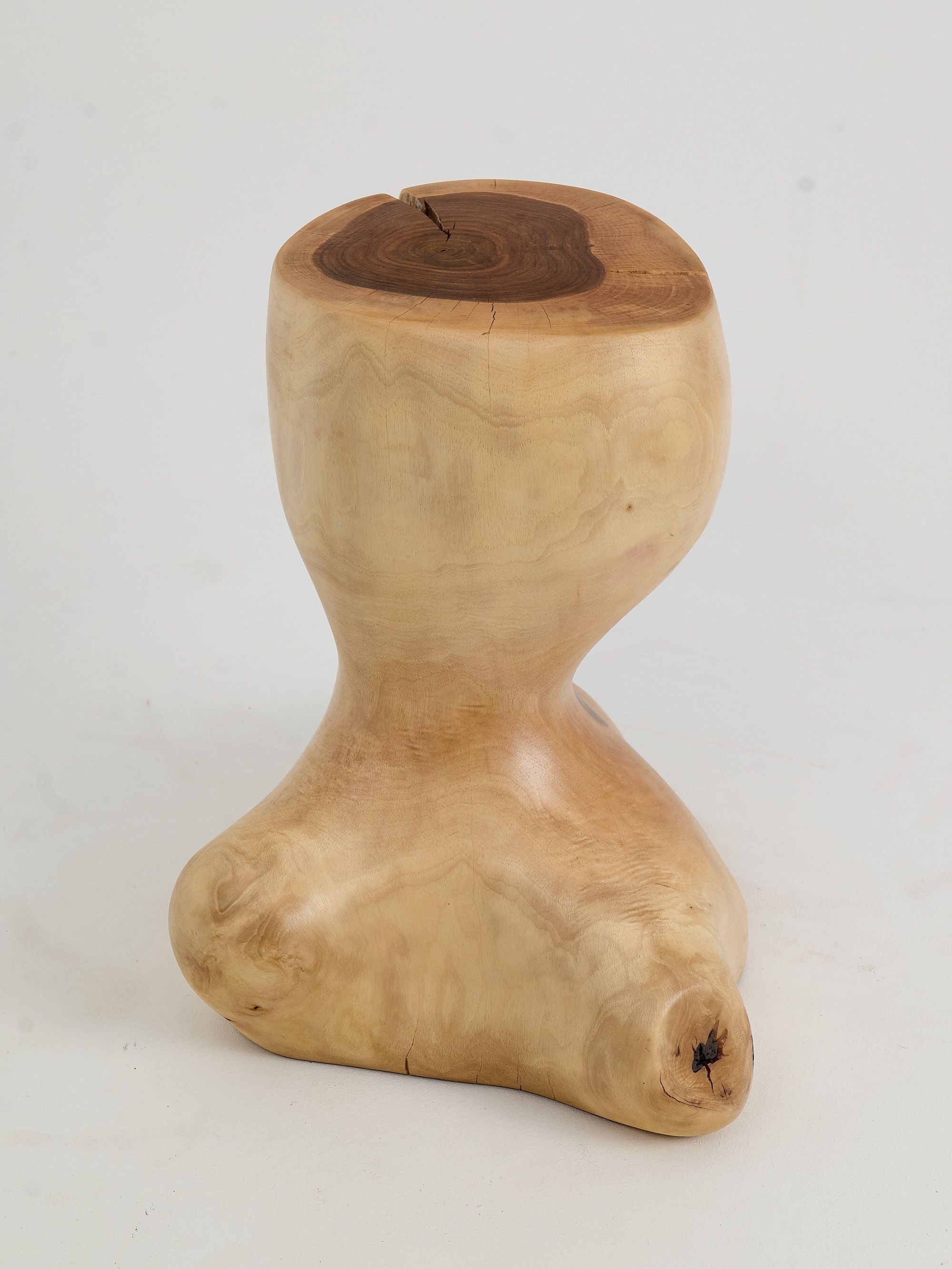 Leszy, Sculptural Side Table Carved in Solid Wood - image 12