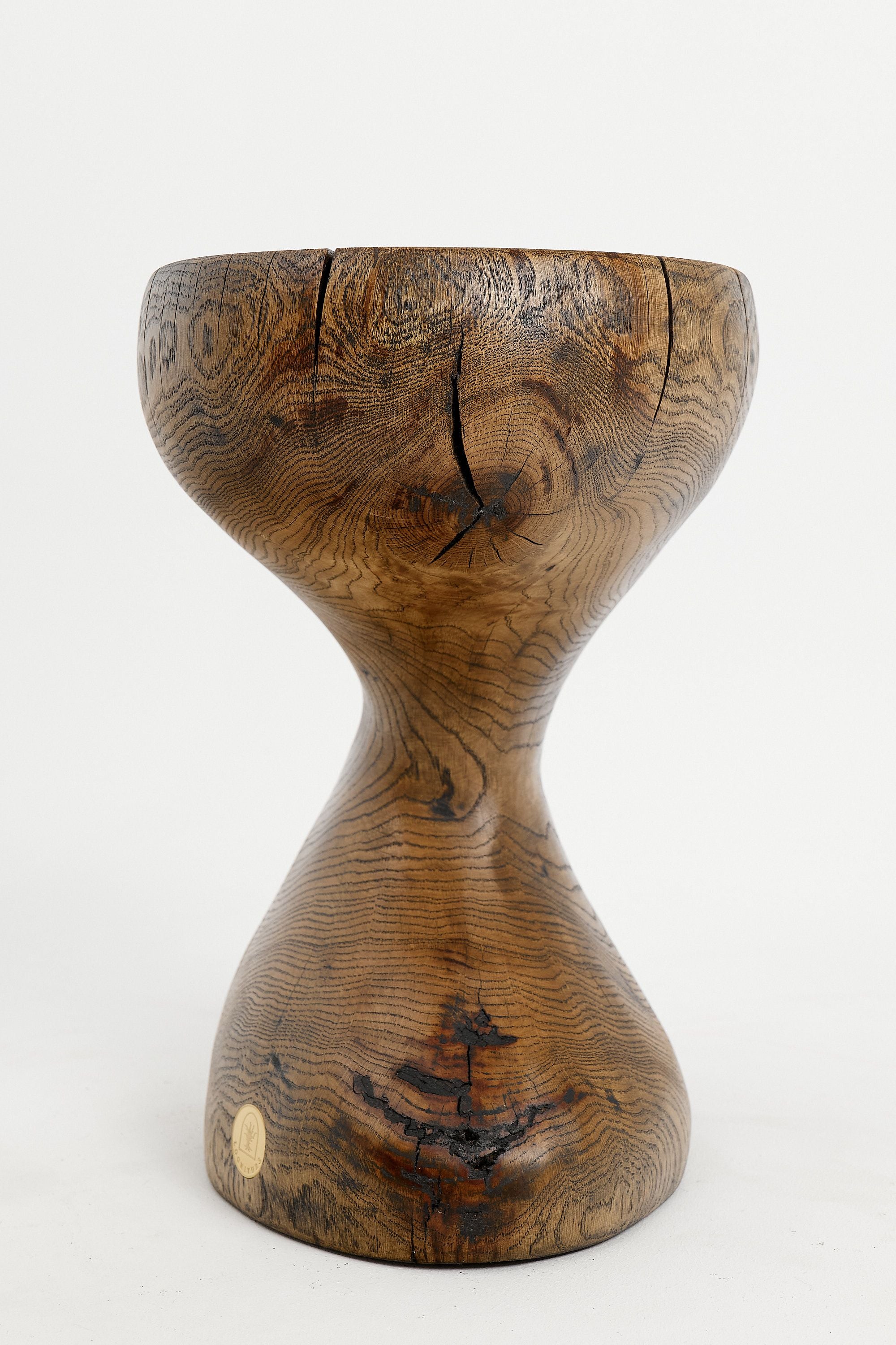 Leszy, Sculptural Side Table Carved in Solid Wood - image 15