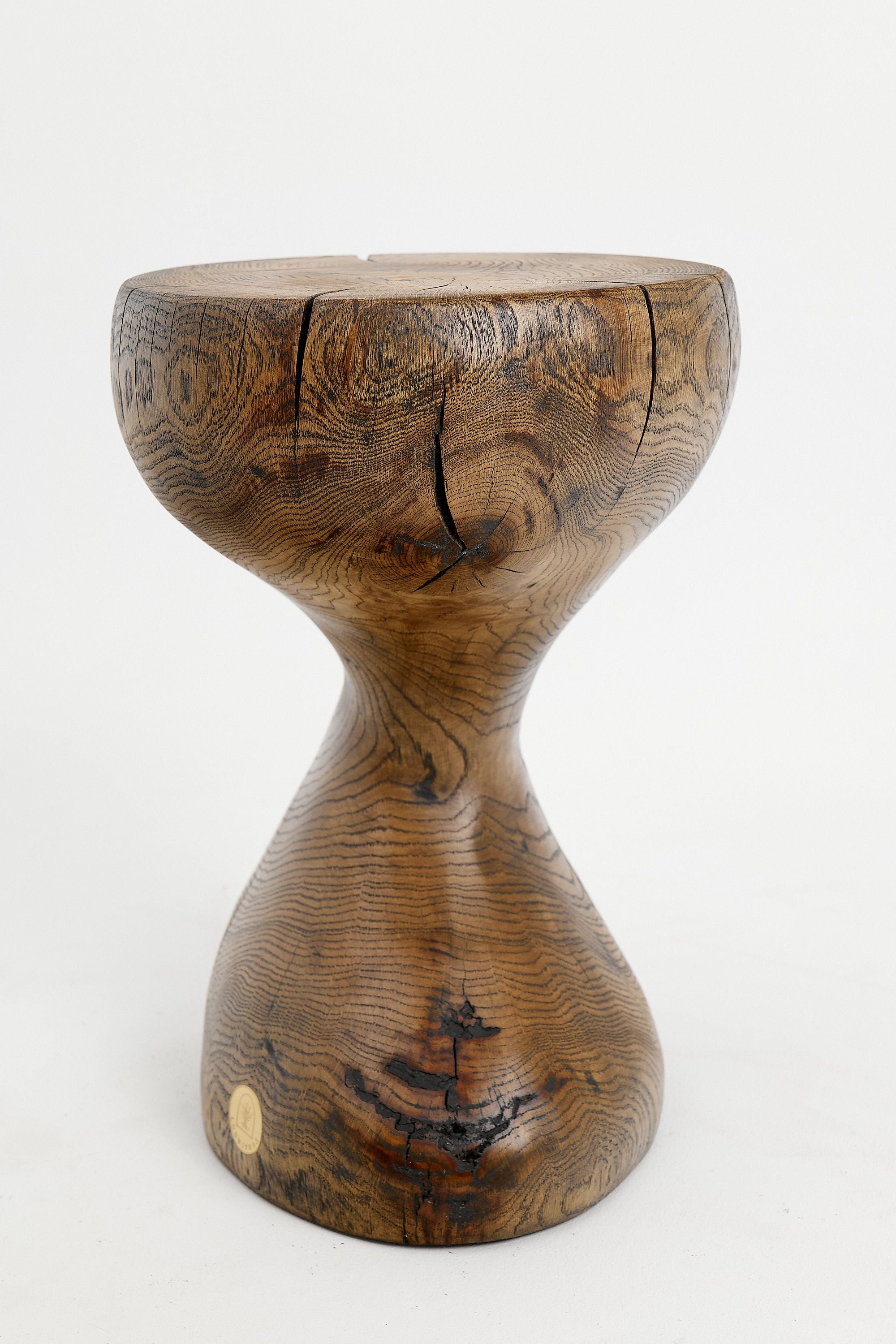 Leszy, Sculptural Side Table Carved in Solid Wood - image 13