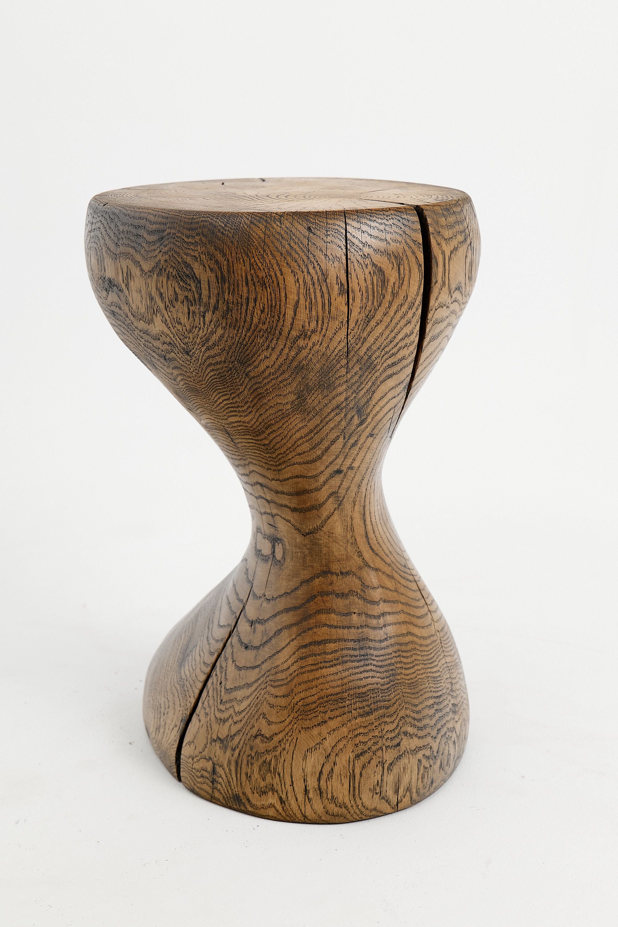 Leszy, Sculptural Side Table Carved in Solid Wood - image 6