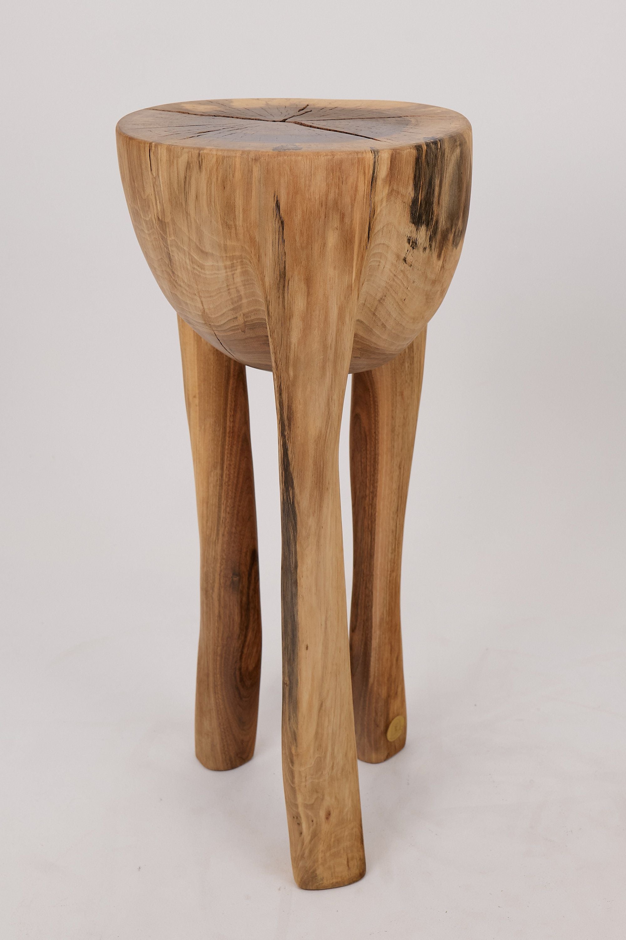 Leszy, Sculptural Side Table Carved in Solid Wood - image 15