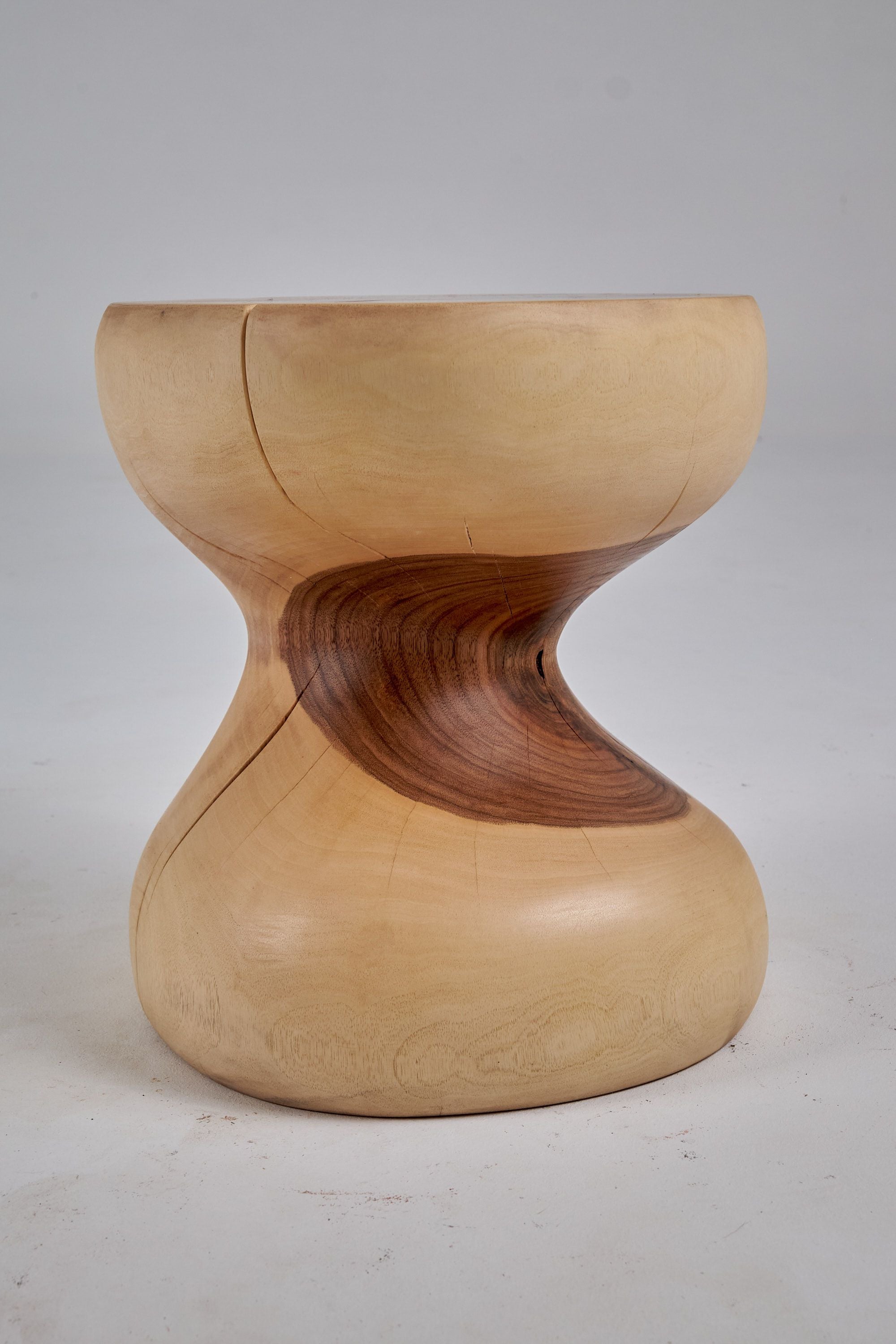 Leszy, Sculptural Side Table Carved in Solid Wood - image 14