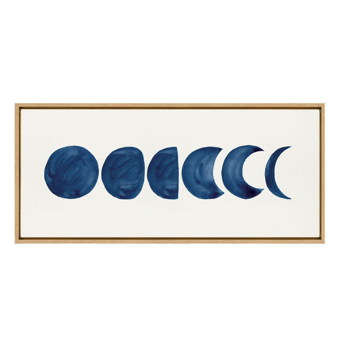 Sylvie Linear Moon Phases Framed Canvas by Teju Reval