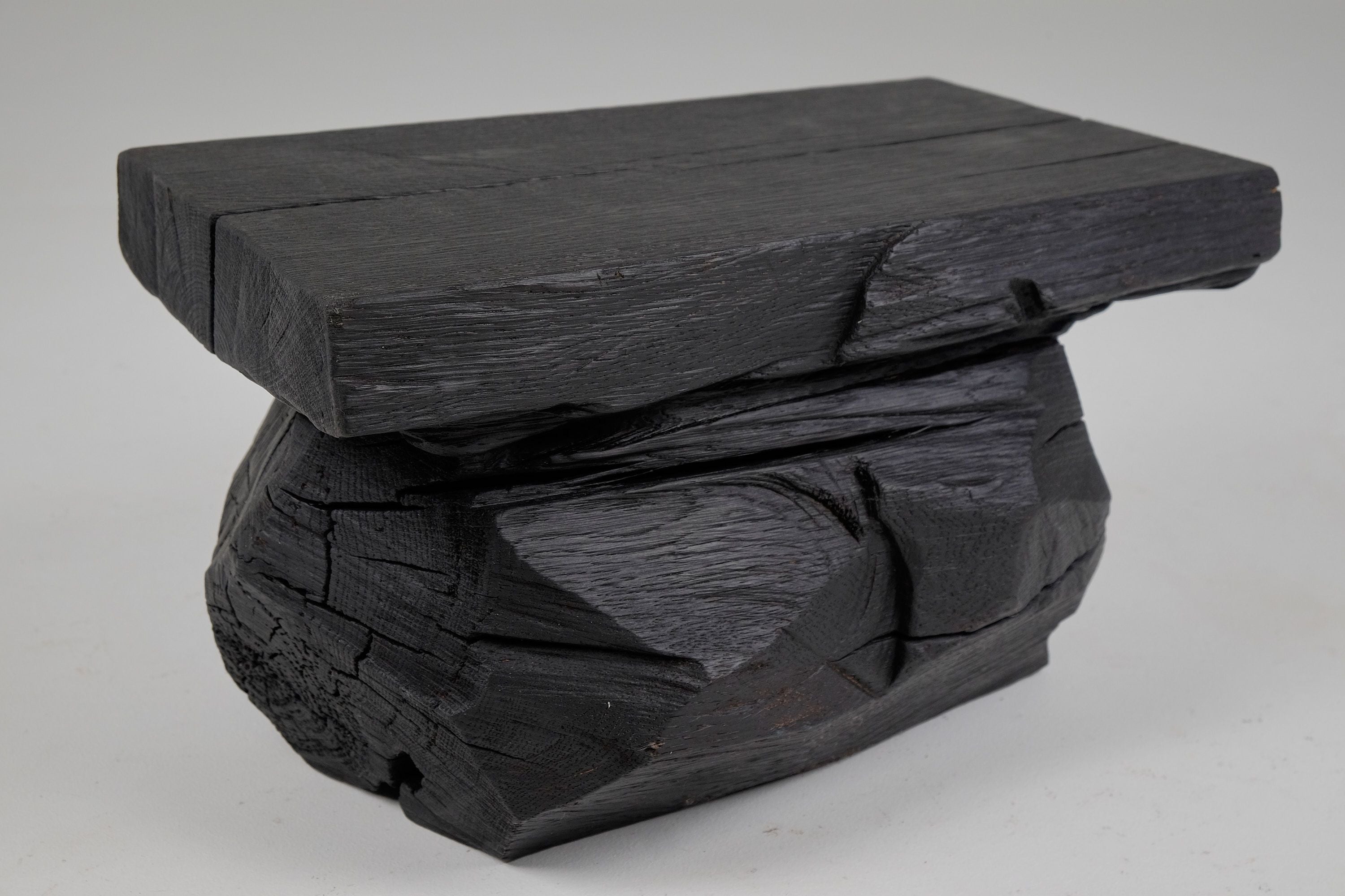 Jownik, Charred Rock Style Stool/Side Table