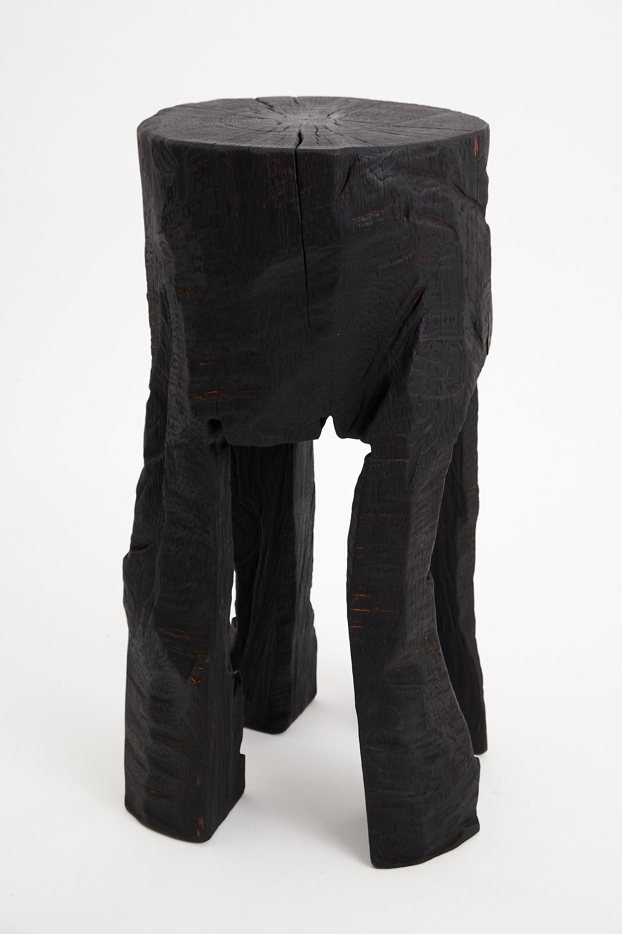 Jownik, Sculptural Charred High Side Table