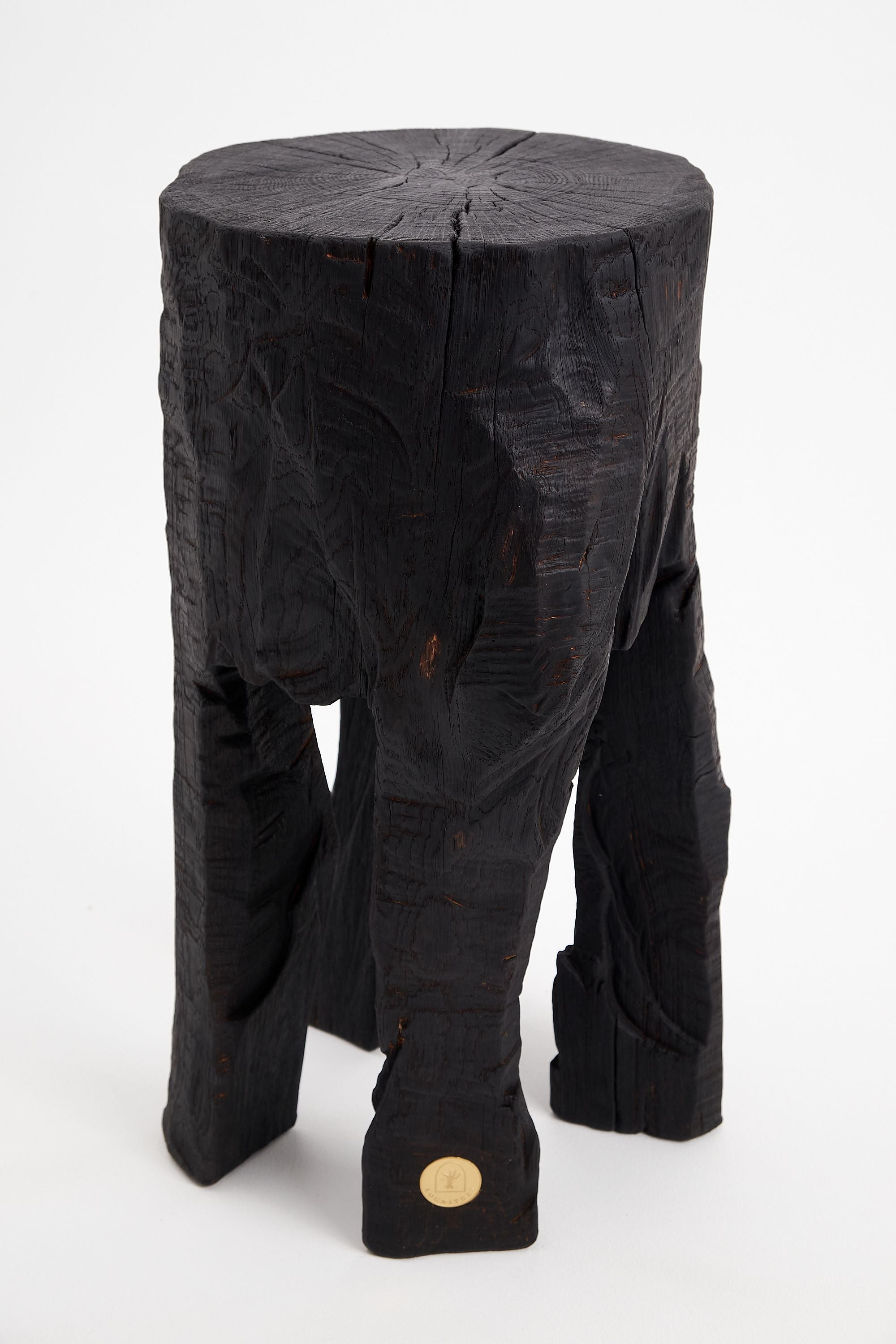 Jownik, Sculptural Charred High Side Table - image 2