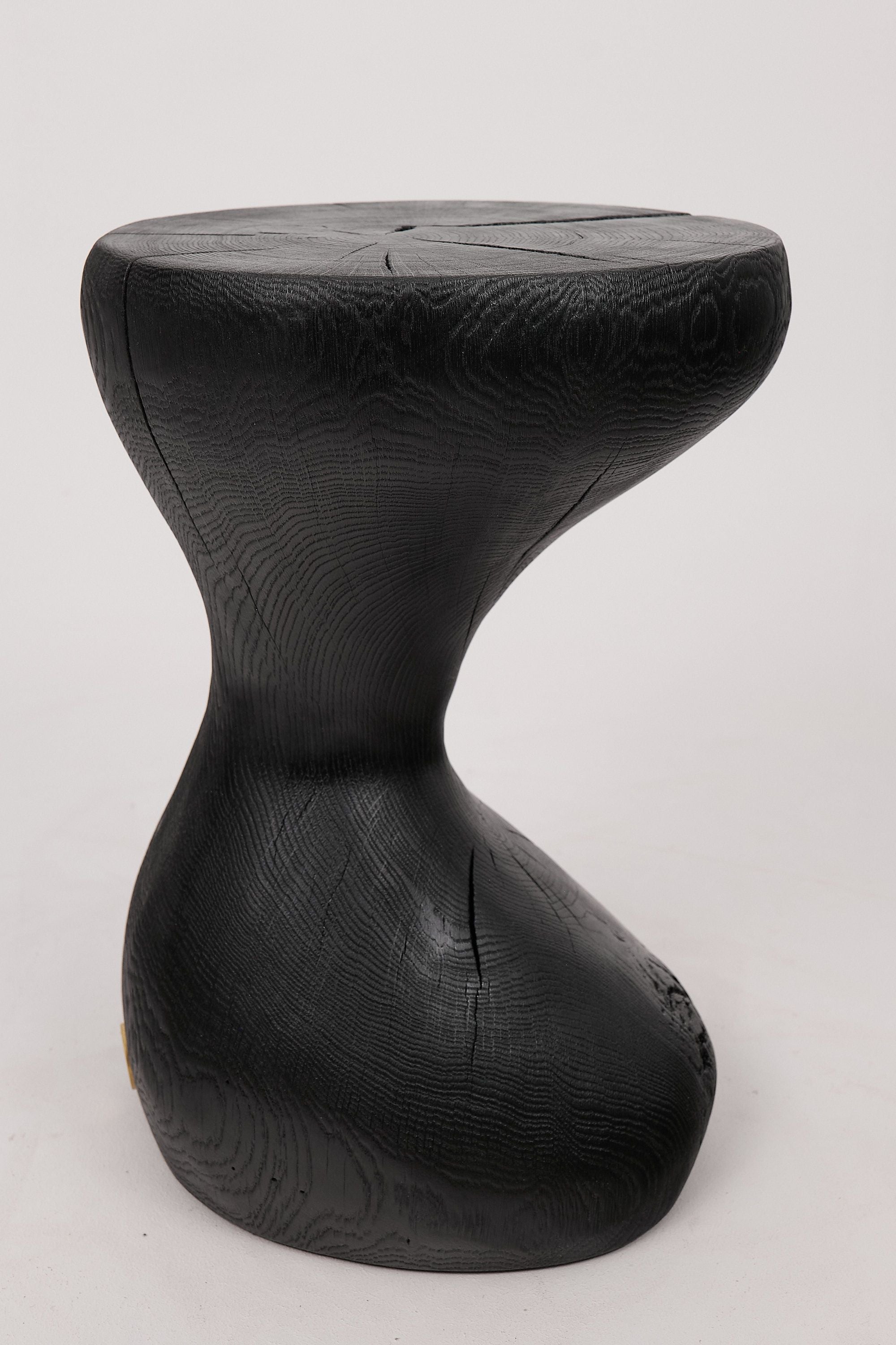 Jownik, Charred Sculptural Stool/Side Table����������������